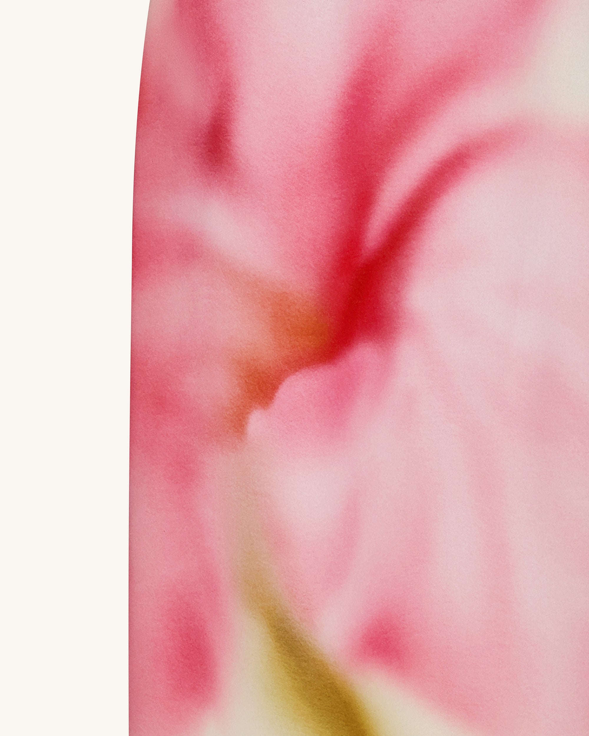 Robe longue bustier à imprimé floral aquarelle - Jaune
