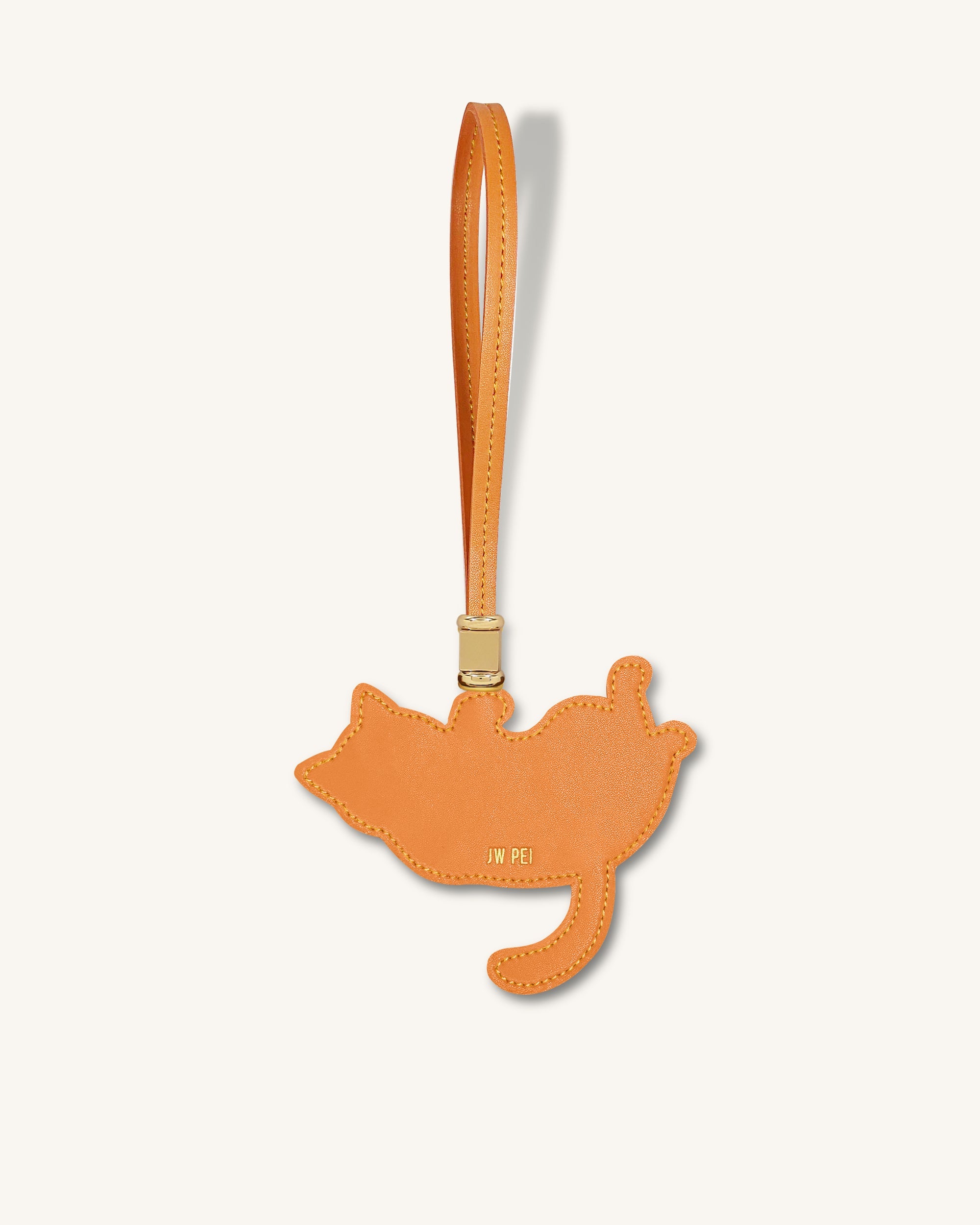 Breloque sac chaton espiègle - Orange