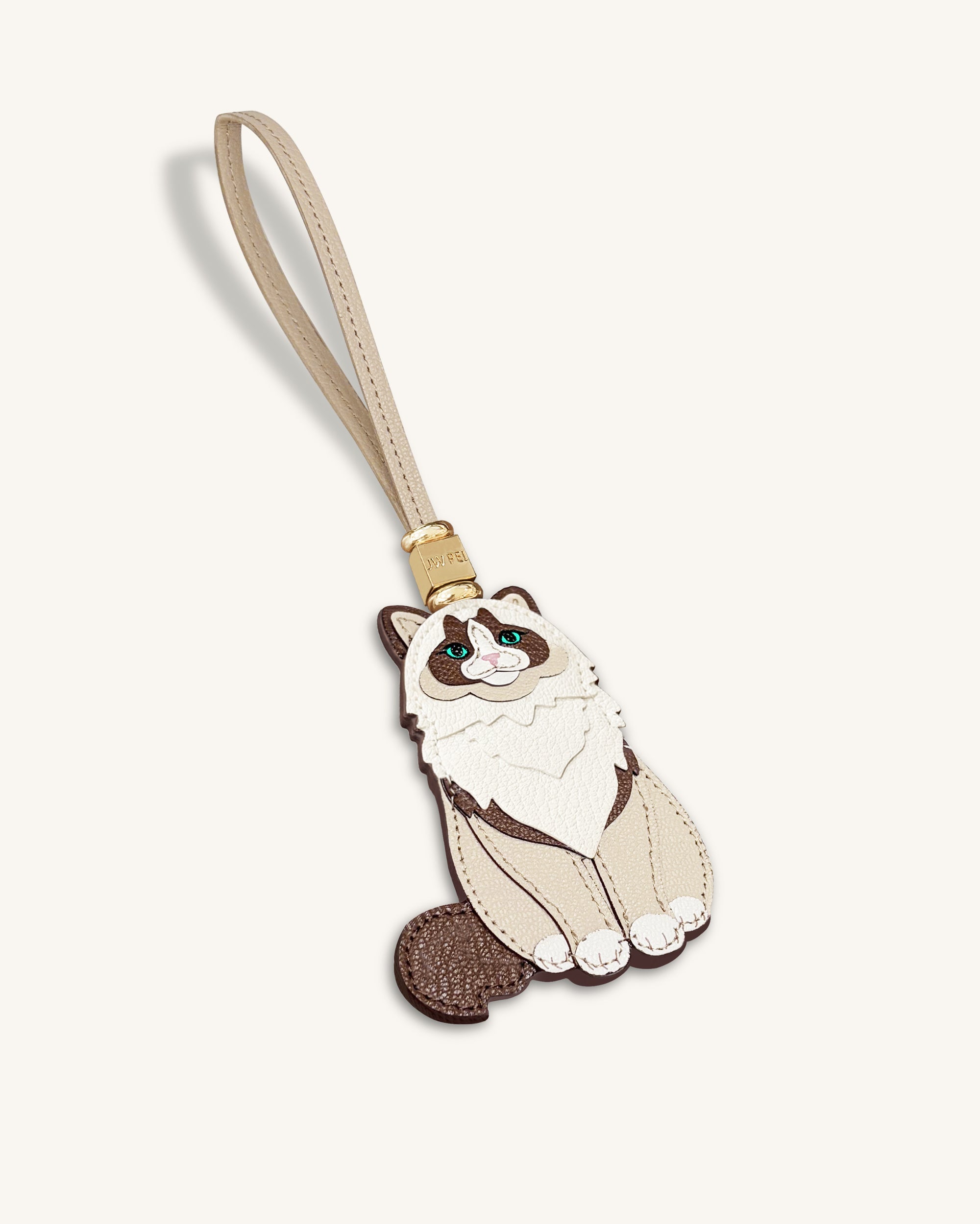Breloque sac chat Ragdoll - Beige
