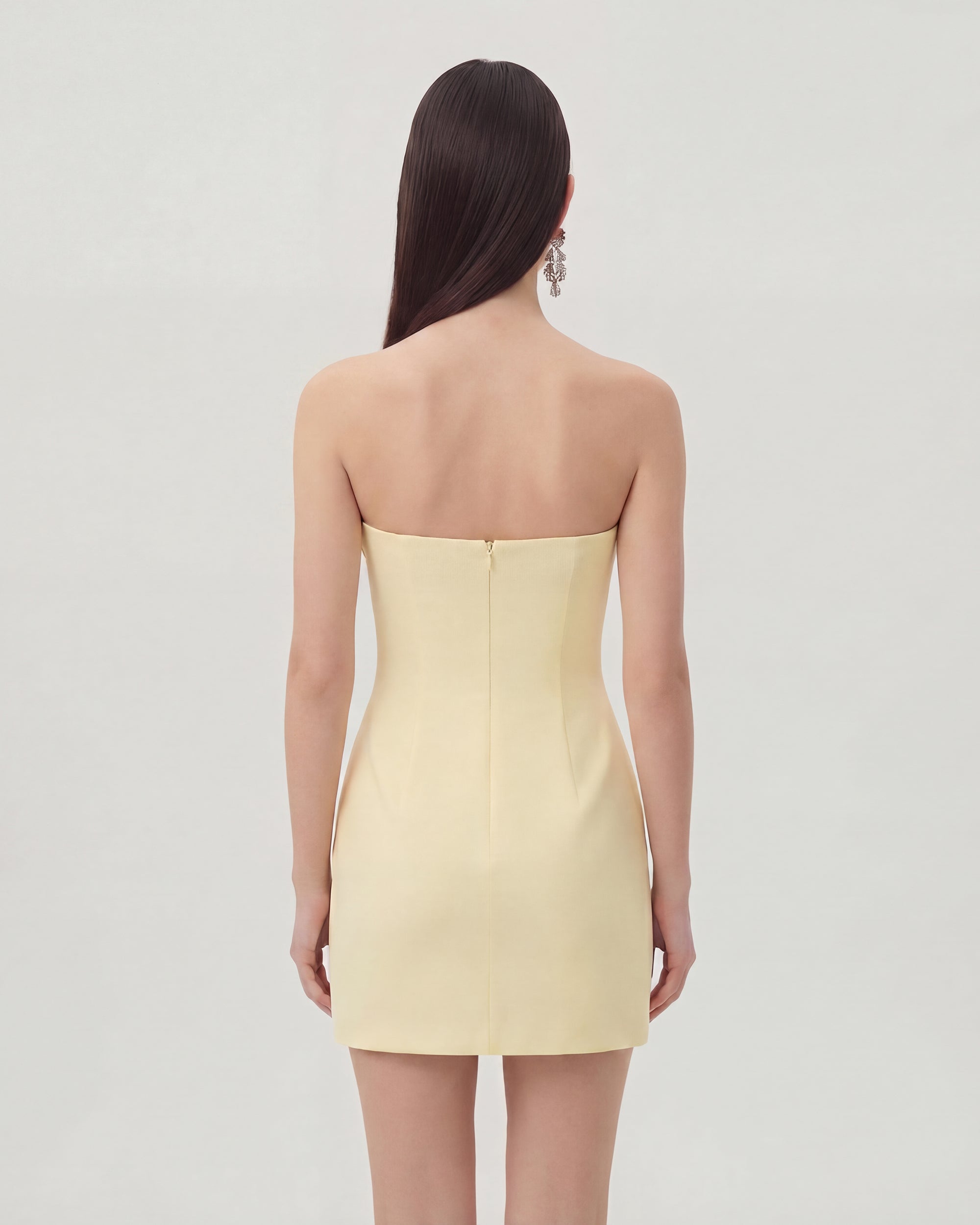 Robe mini à imprimé floral - Jaune