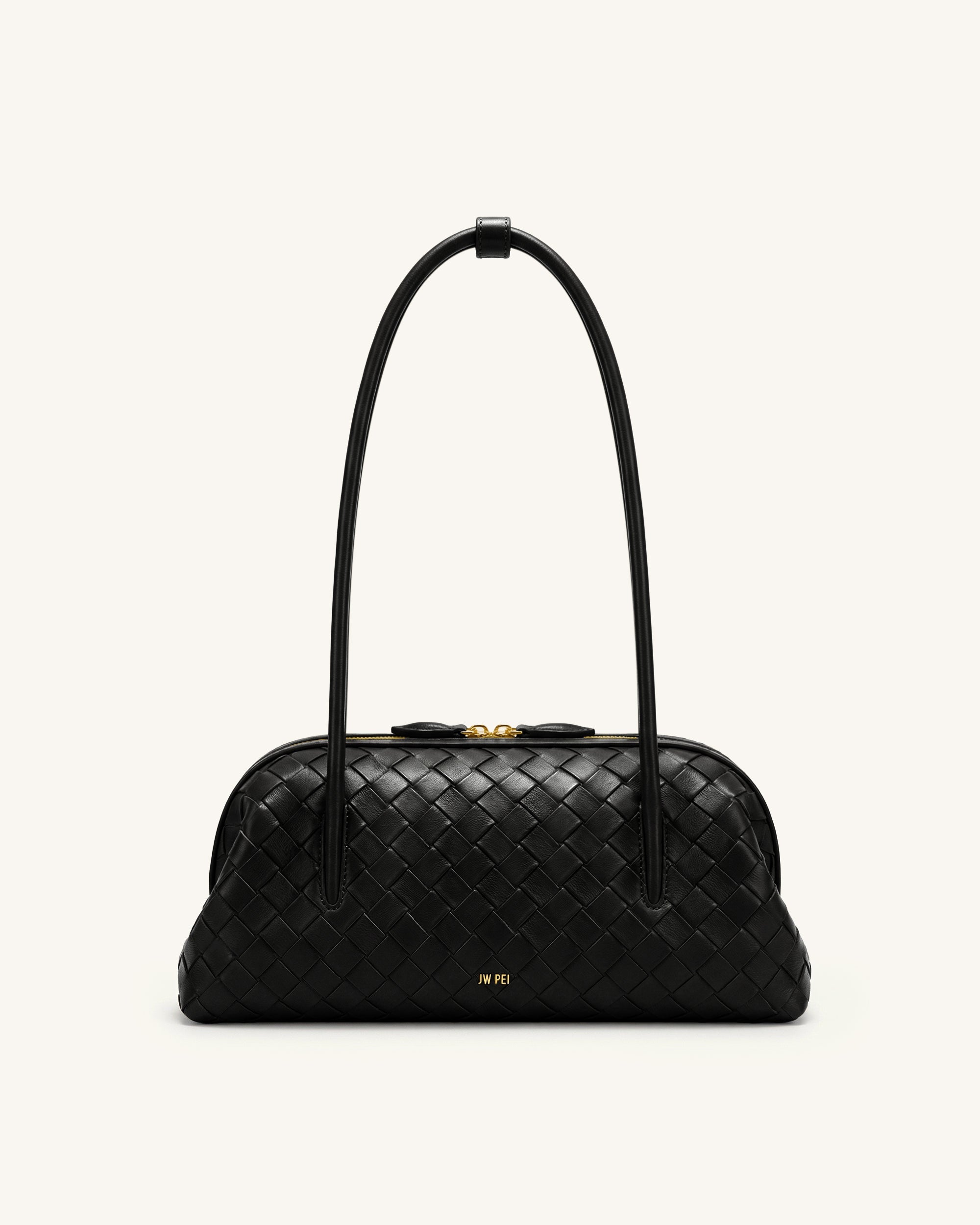 Aveline Sac à bandoulière texturé tissé - Noir