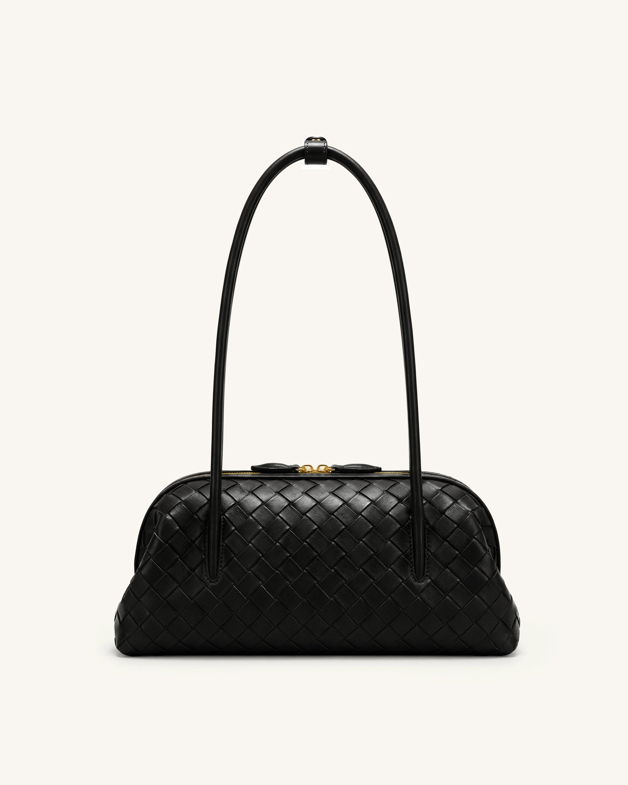 Aveline Sac à bandoulière texturé tissé - Noir