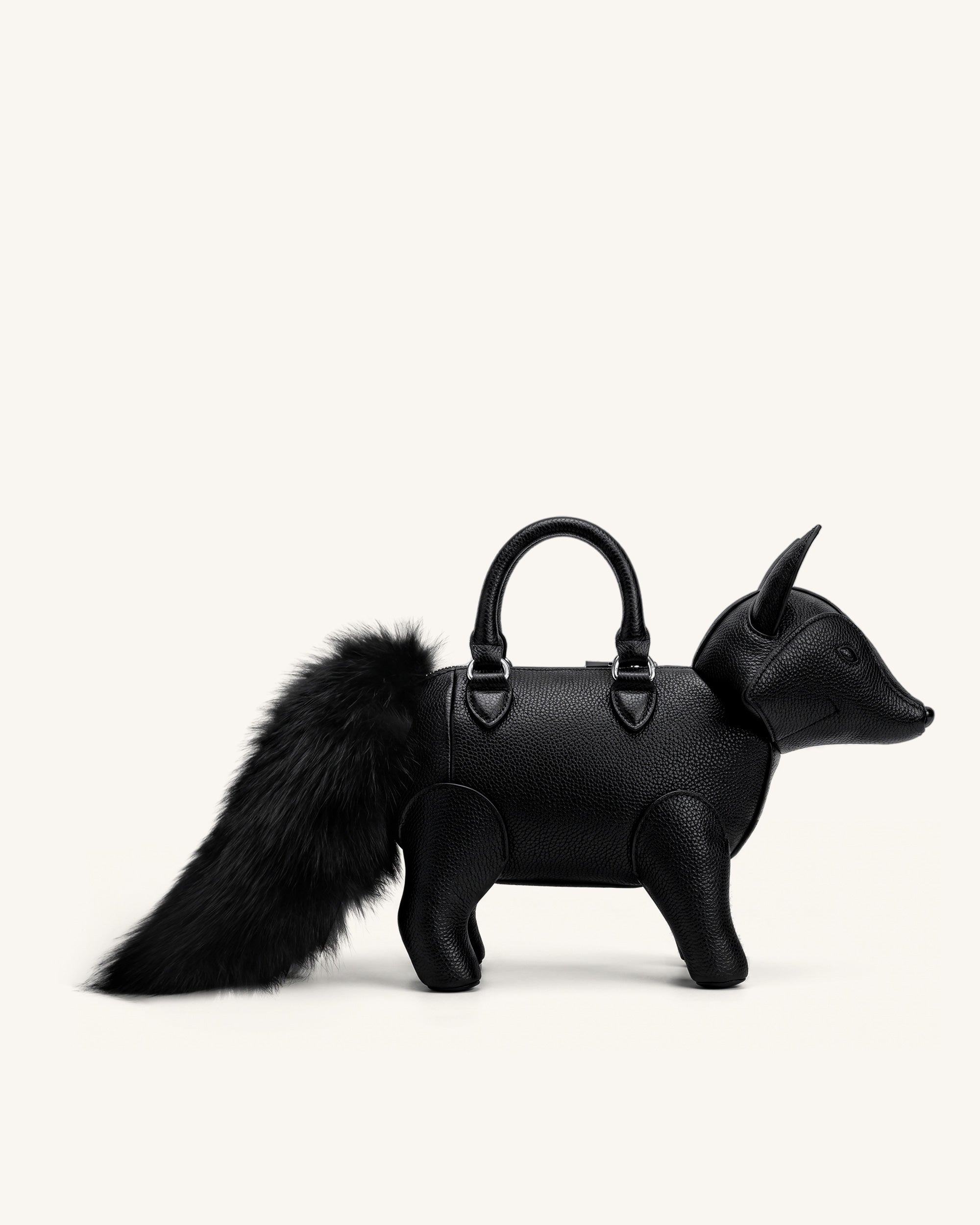 Kai Sac à poignée supérieure en forme de renard - Noir