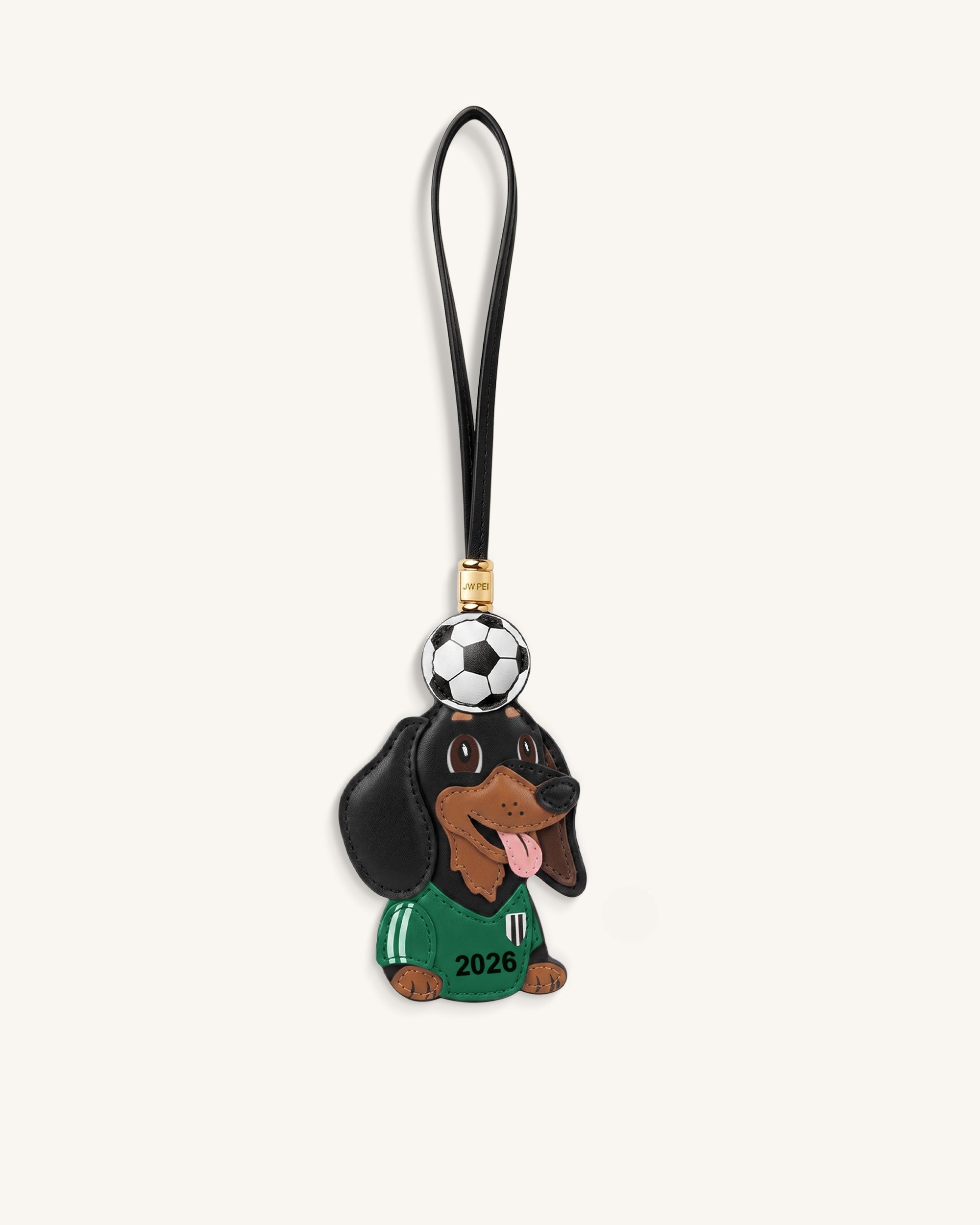 Breloque Sac Ballon de Foot Teckel Coupe du Monde - Vert