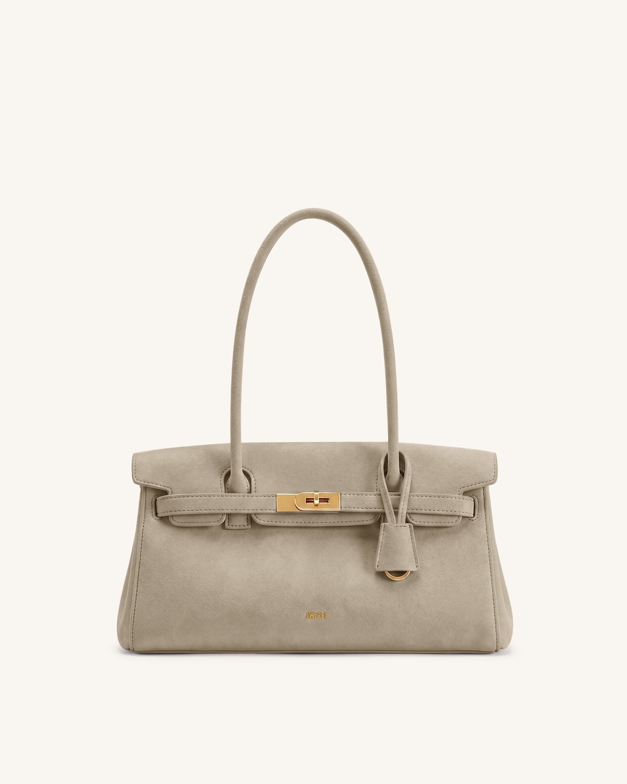 Yara Sac porté épaule en faux daim - Gris foncé