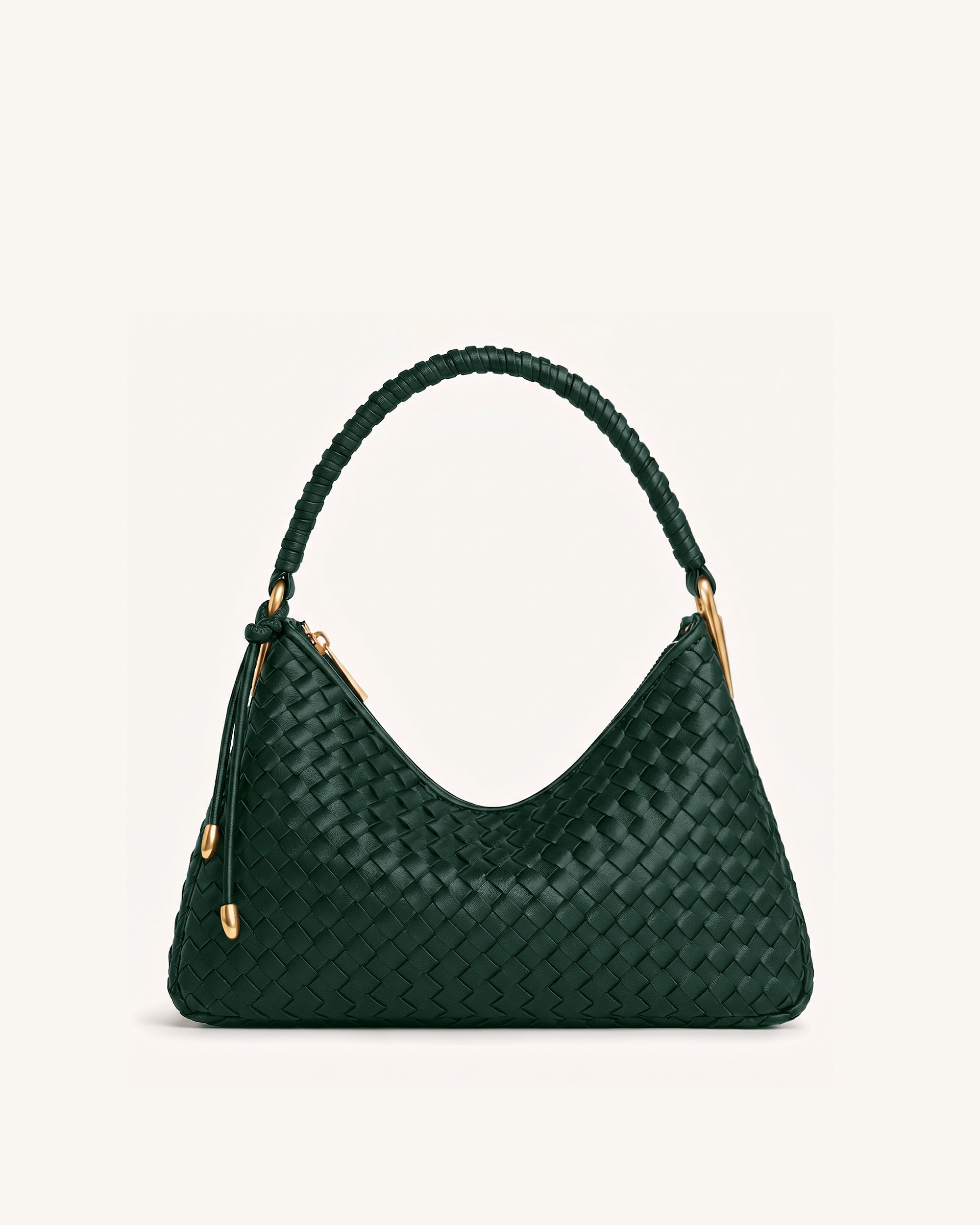 Lorena Sac à bandoulière tissé - Vert émeraude