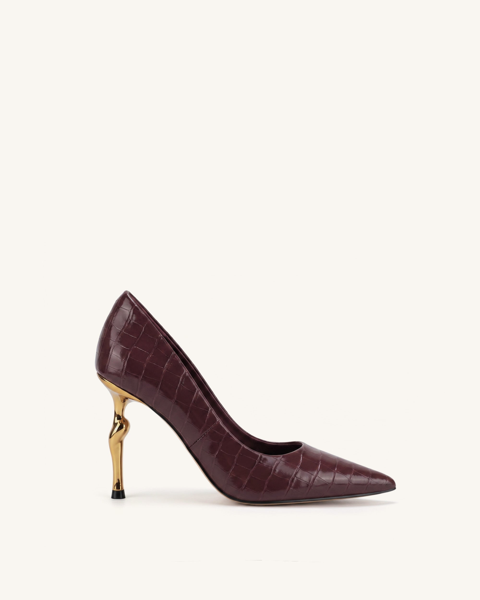 Hazel Talons à effet croco - Bordeaux