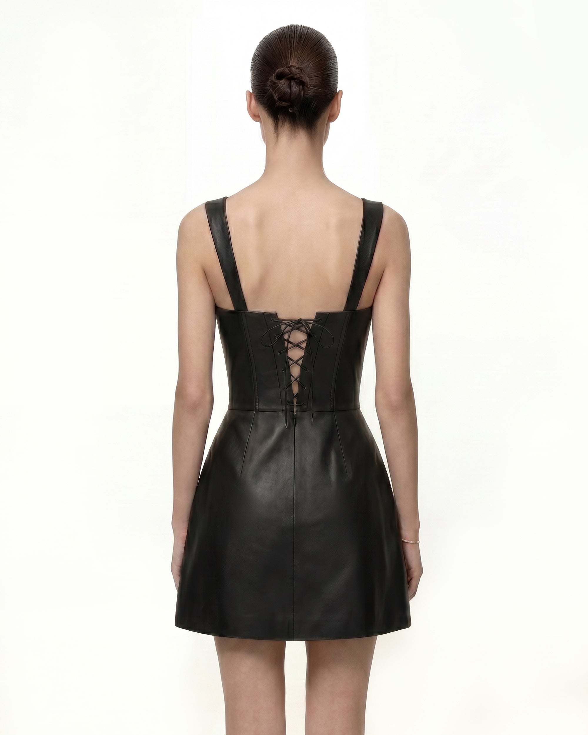 Robe corset en à imprimé floral Iris - Noir