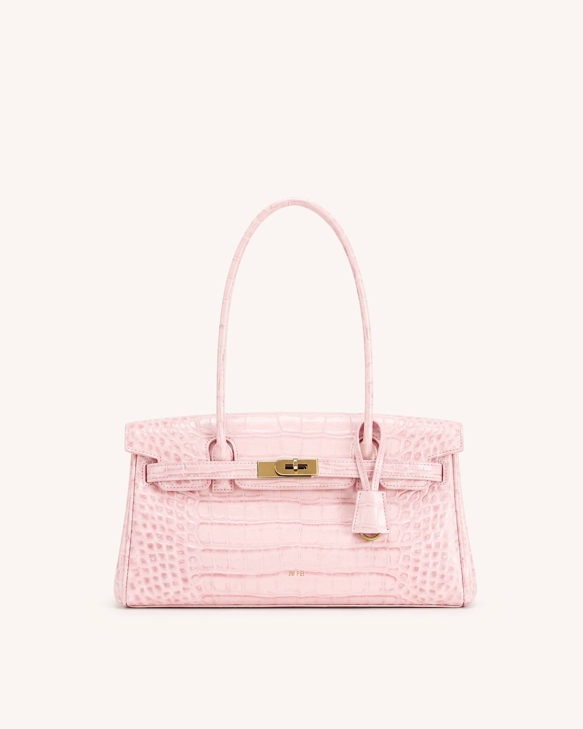 Yara Sac à bandoulière - Effet croco rose Sakura