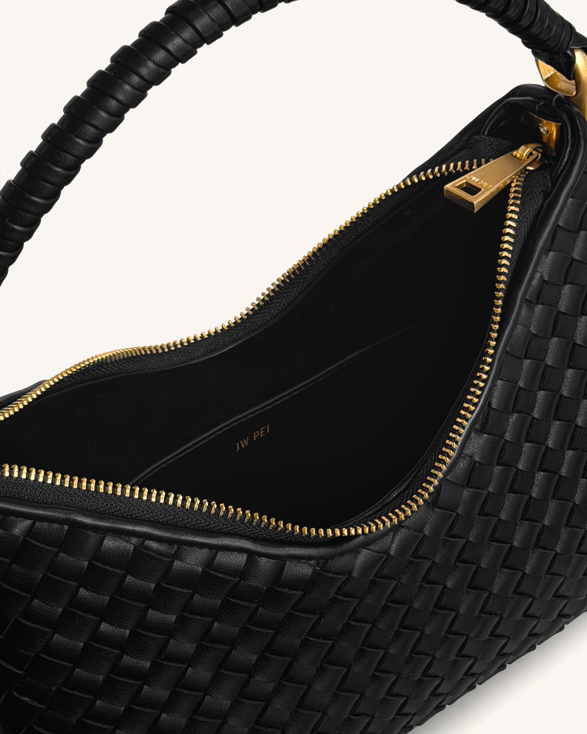 Lorena Sac bandoulière tressé - Noir
