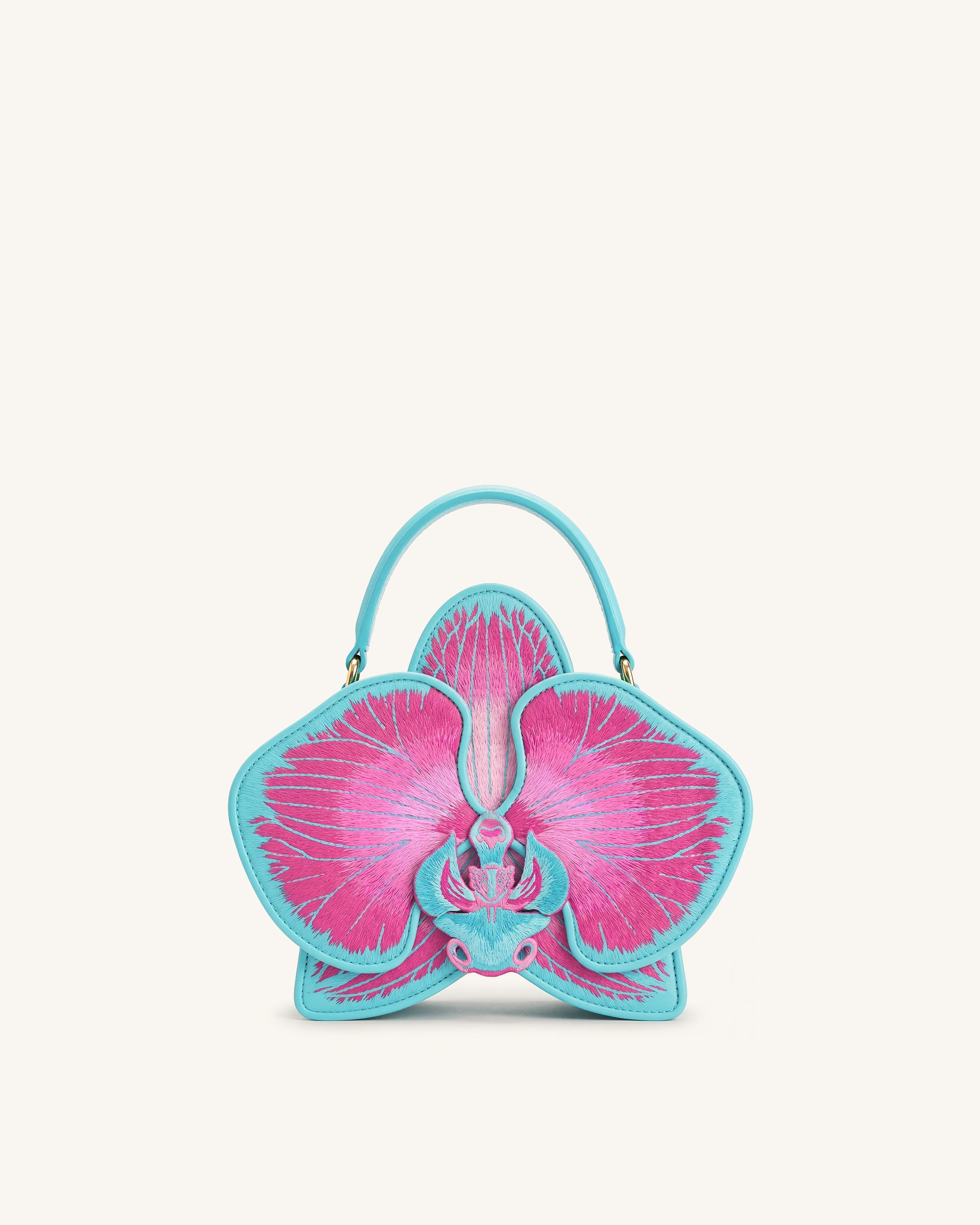 Flora Sac à poignée supérieure en forme d'orchidée - Rose Bleu