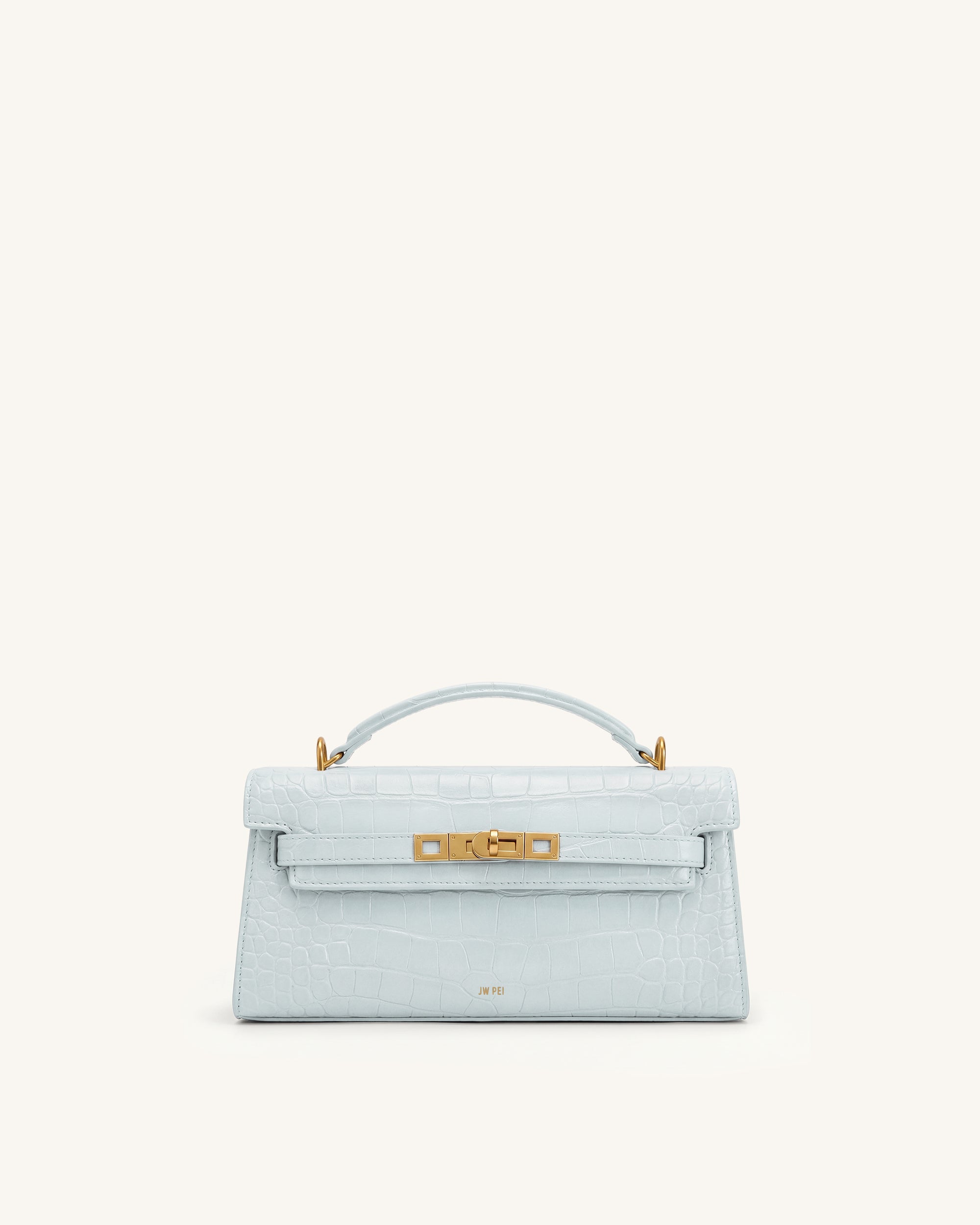 Sac à main supérieur Noor - Crocodile bleu