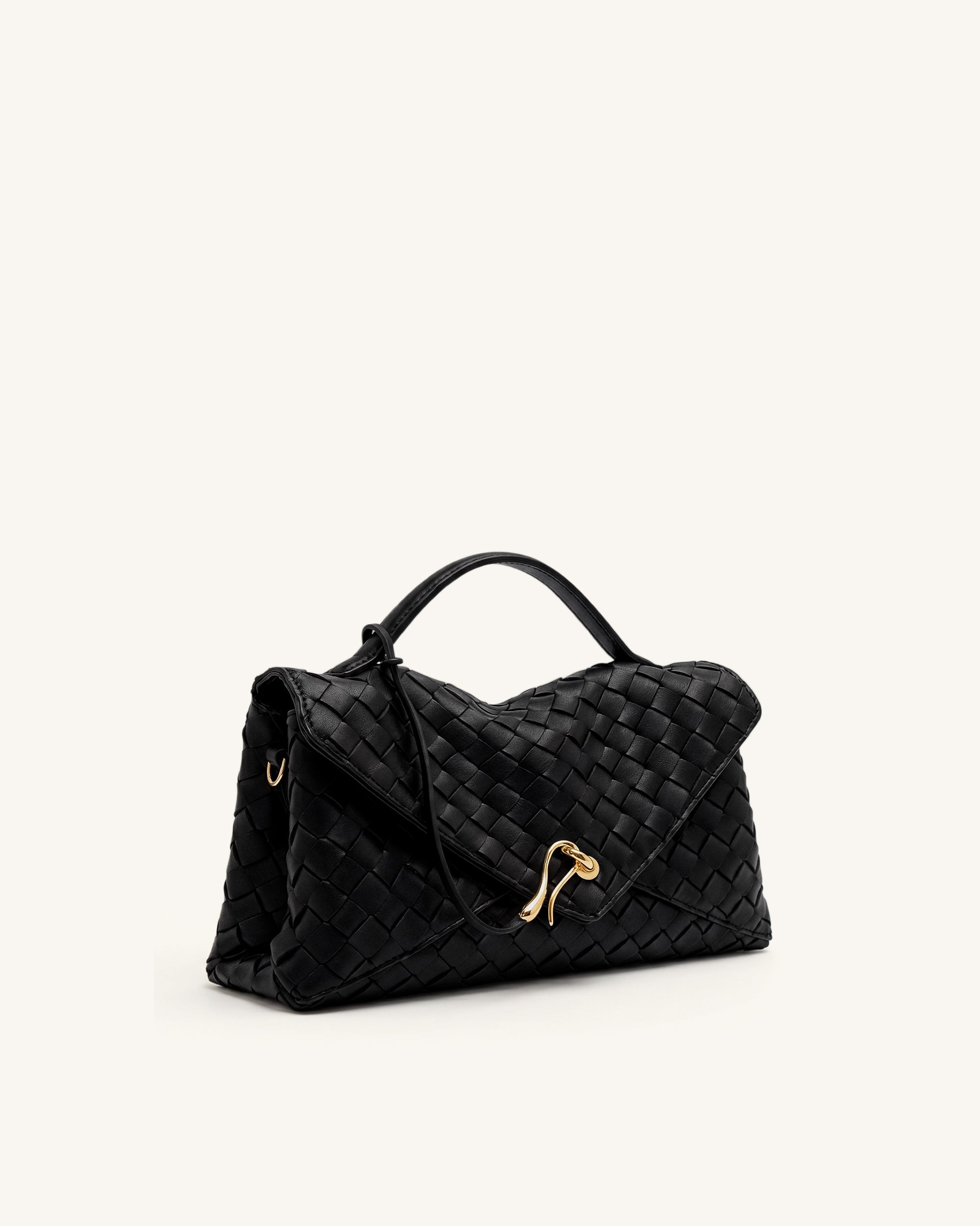 Celeste Sac pochette tissé - Noir