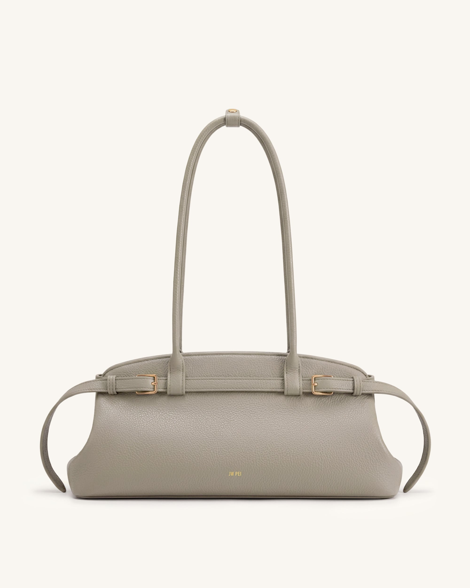 Sac bandoulière est-ouest avec détail de ceinture grainé Arden - Taupe