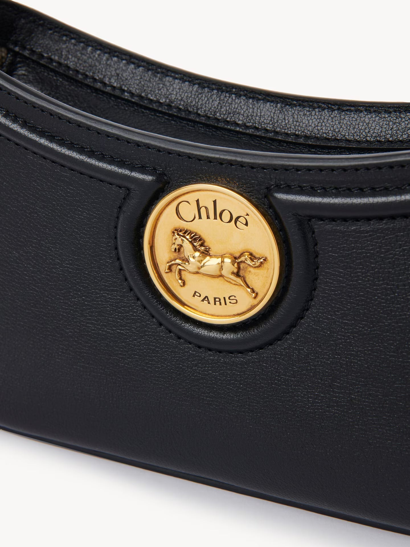 SAC PORTÉ ÉPAULE HORSE MEDAL EN CUIR GRAINÉ