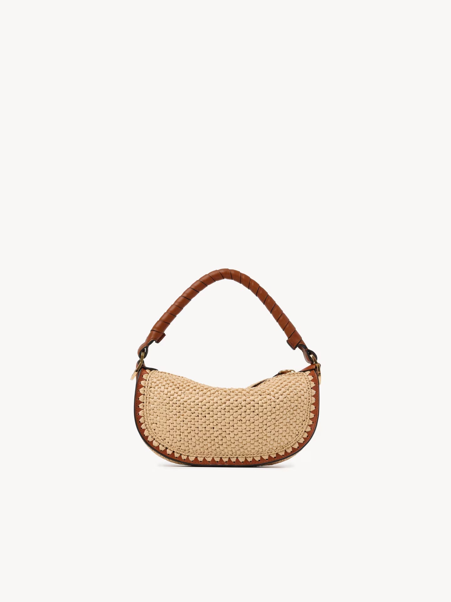 PETIT SAC PORTÉ ÉPAULE MARCIE EN CUIR GRAINÉ ET VELOURS
