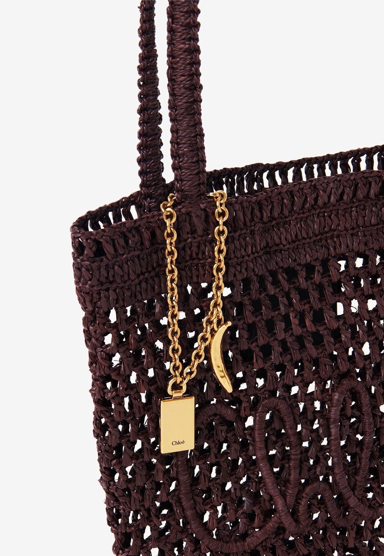 Petit Summer Banana Cabas Bag en Raffia