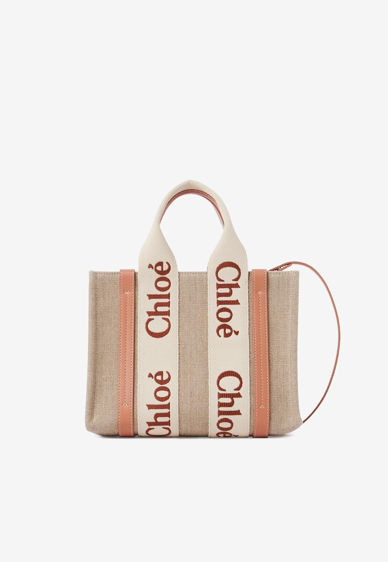 Petit Woody Cabas Bag en Linen