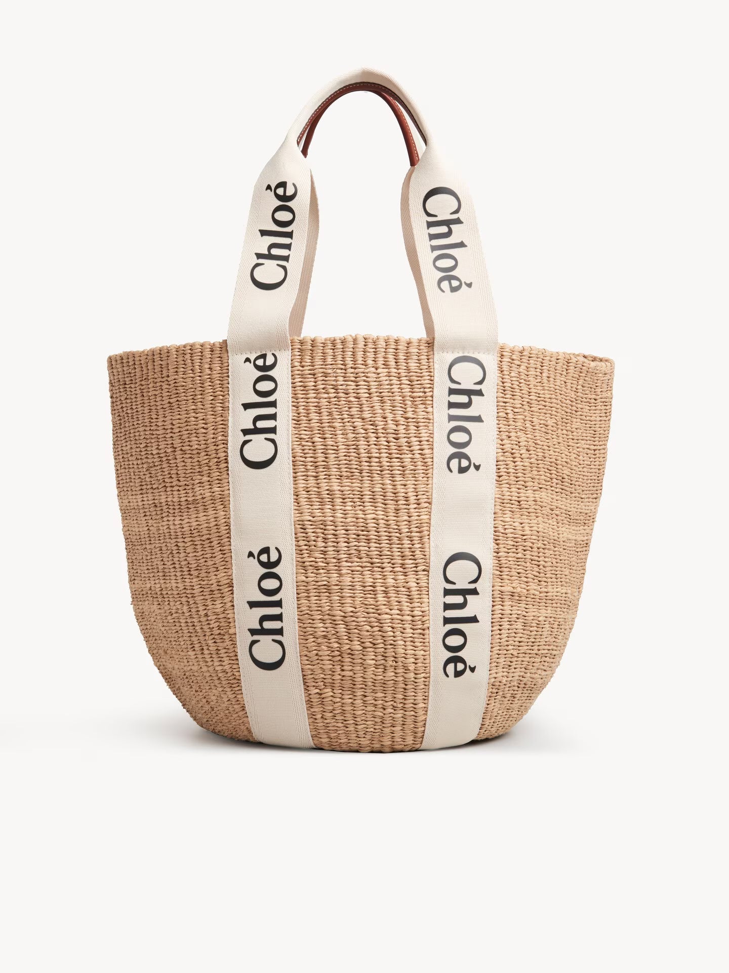 LARGE SAC CABAS WOODY EN TOILE DE LIN