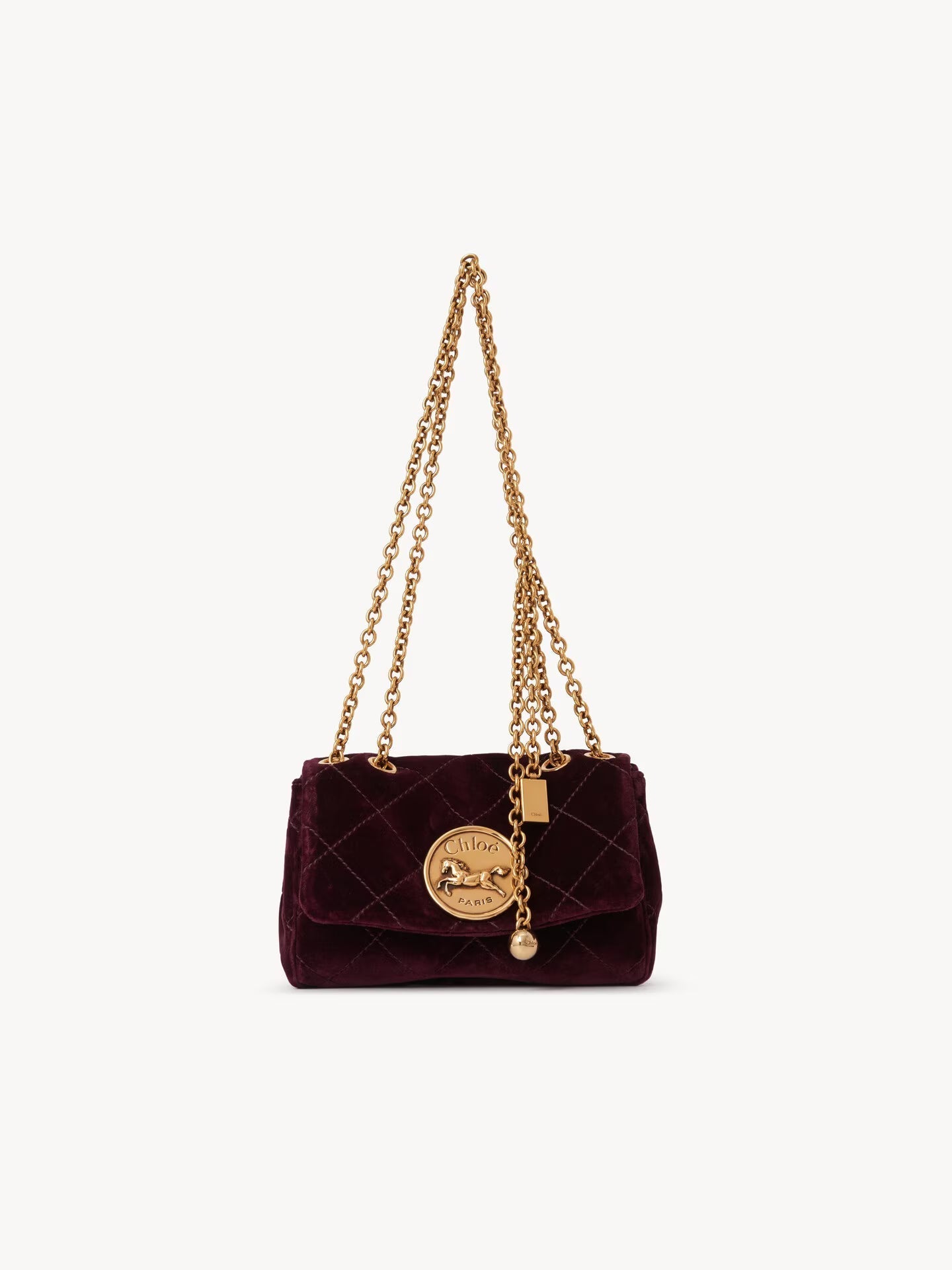 PETIT SAC PORTÉ ÉPAULE CHLOÉ HERITAGE EN VELOURS