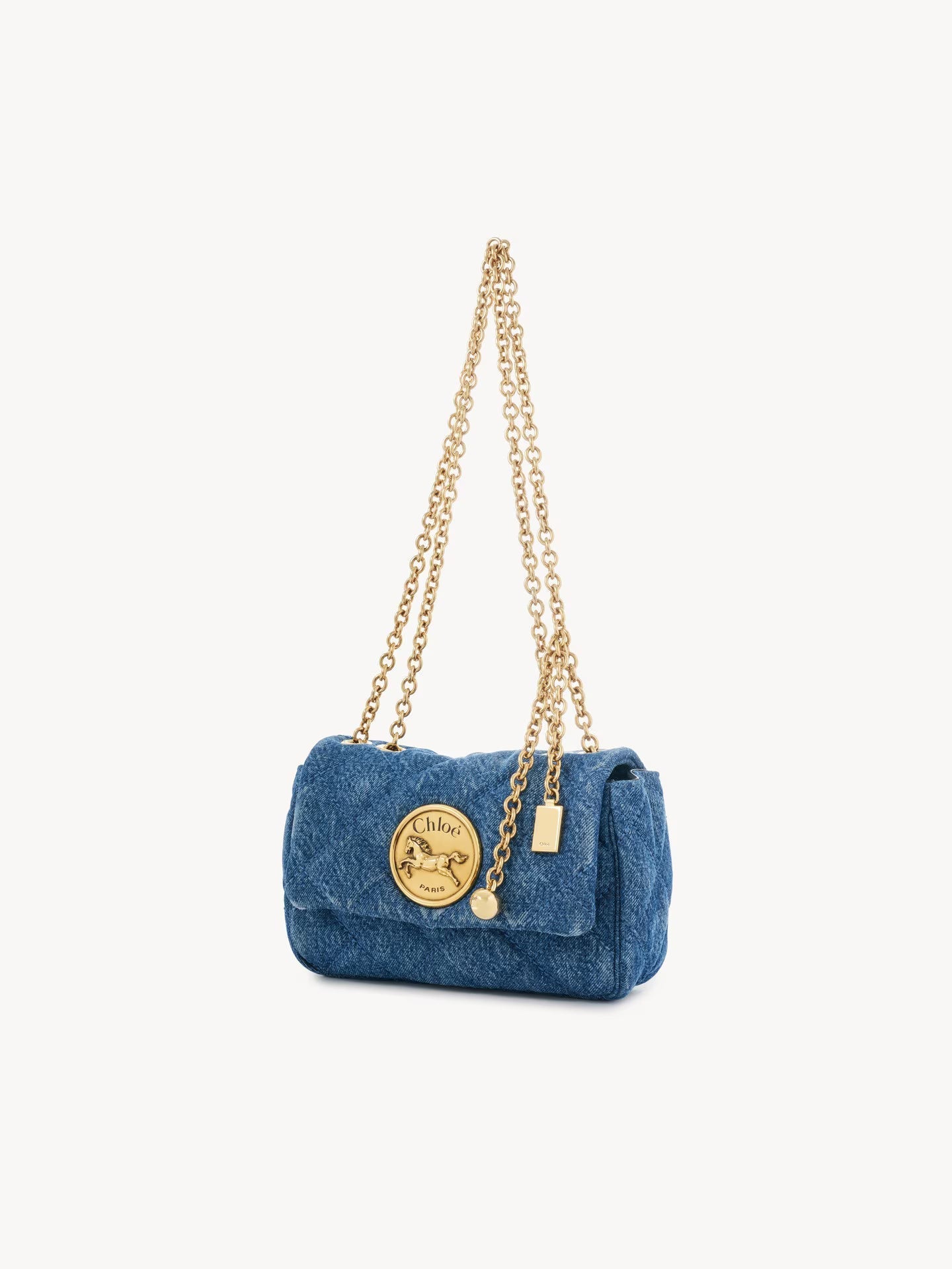 PETIT SAC PORTÉ ÉPAULE CHLOÉ HERITAGE EN DENIM