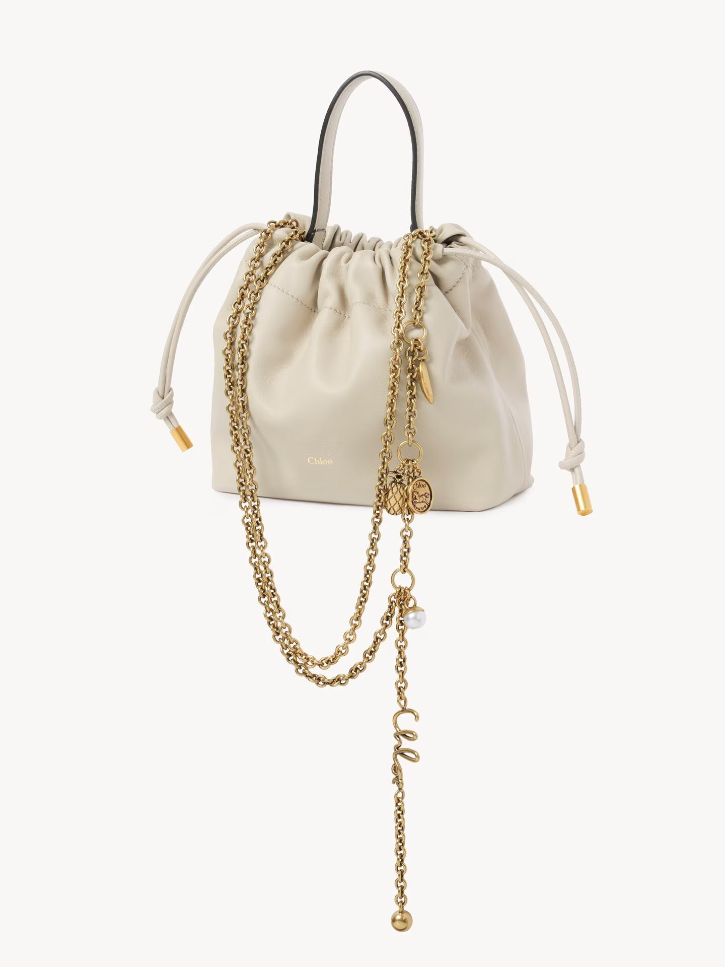 MINI SAC CHAÎNE PORTÉ ÉPAULE CHLOÉ ICONS EN CUIR LISSE