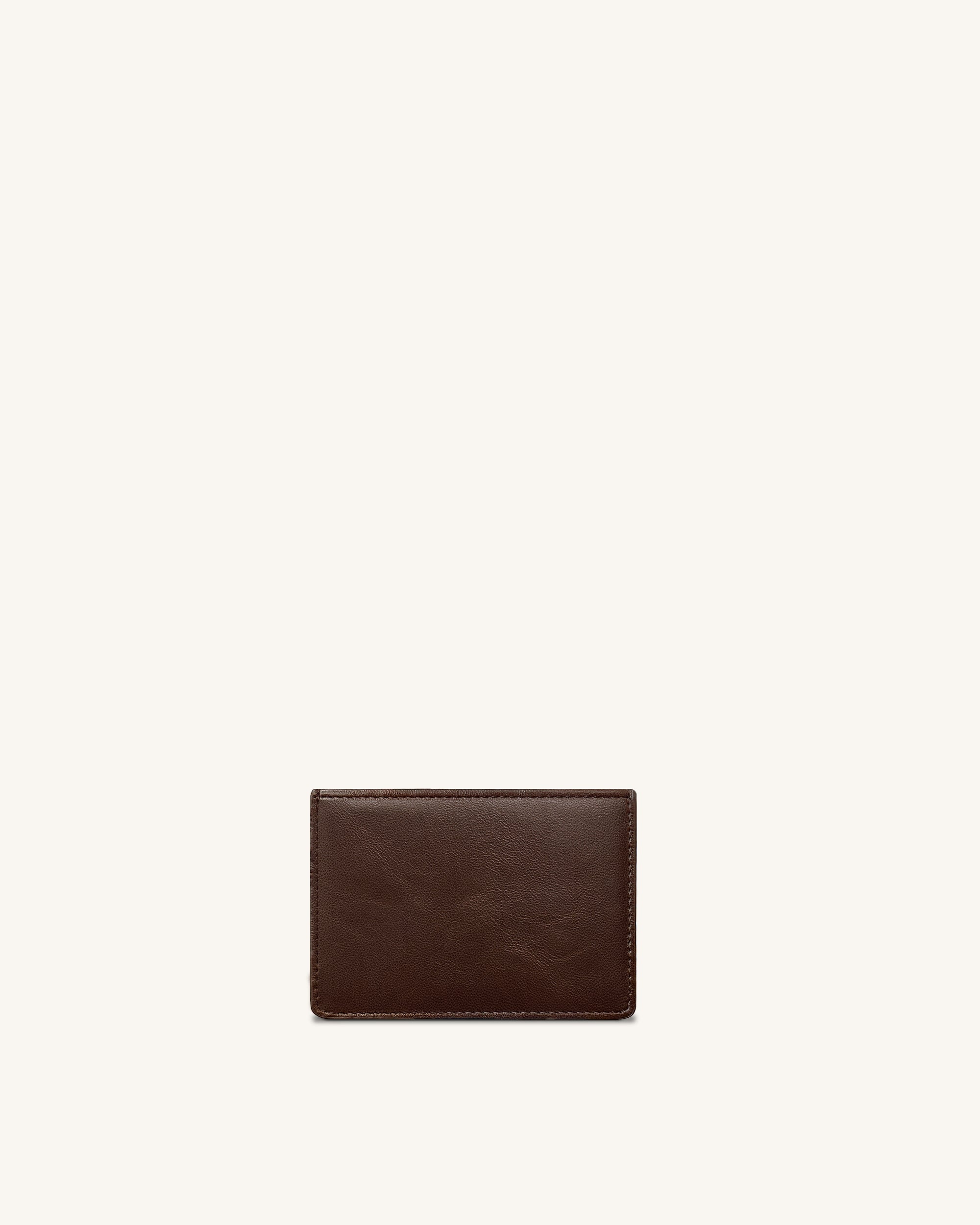 Maeve Porte-cartes avec emblème métallique Teckel - Chocolat