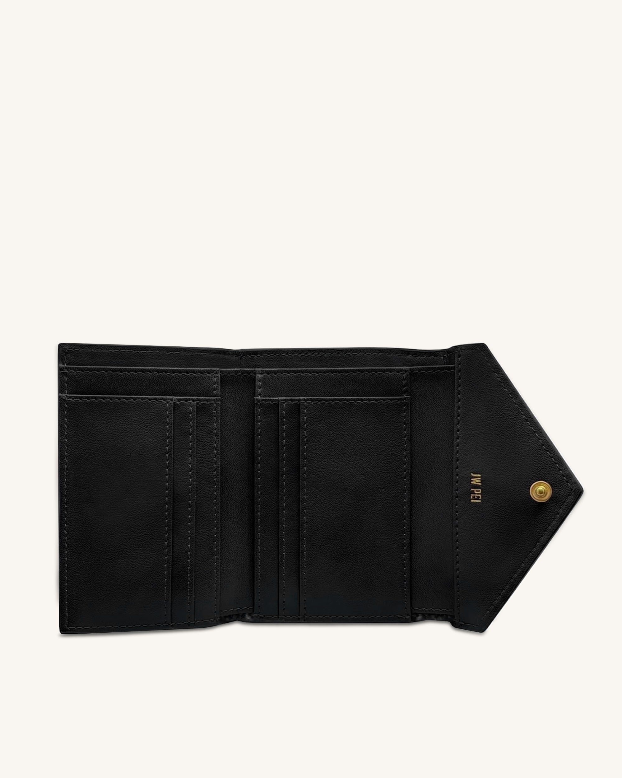 Celeste Portefeuille enveloppe texturé tissé - Noir