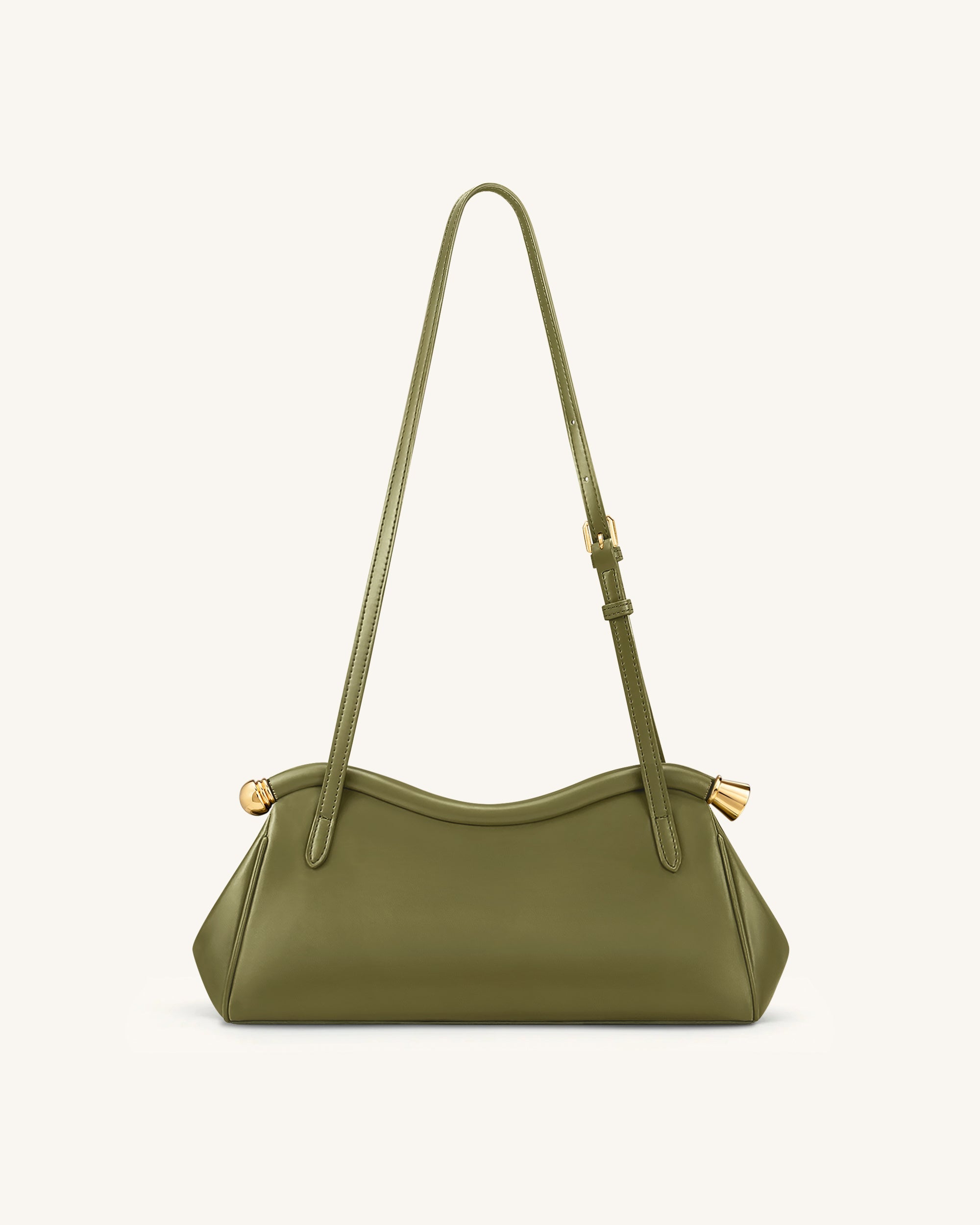 Naomi Sac à Bandoulière Incurvé - Vert Olive