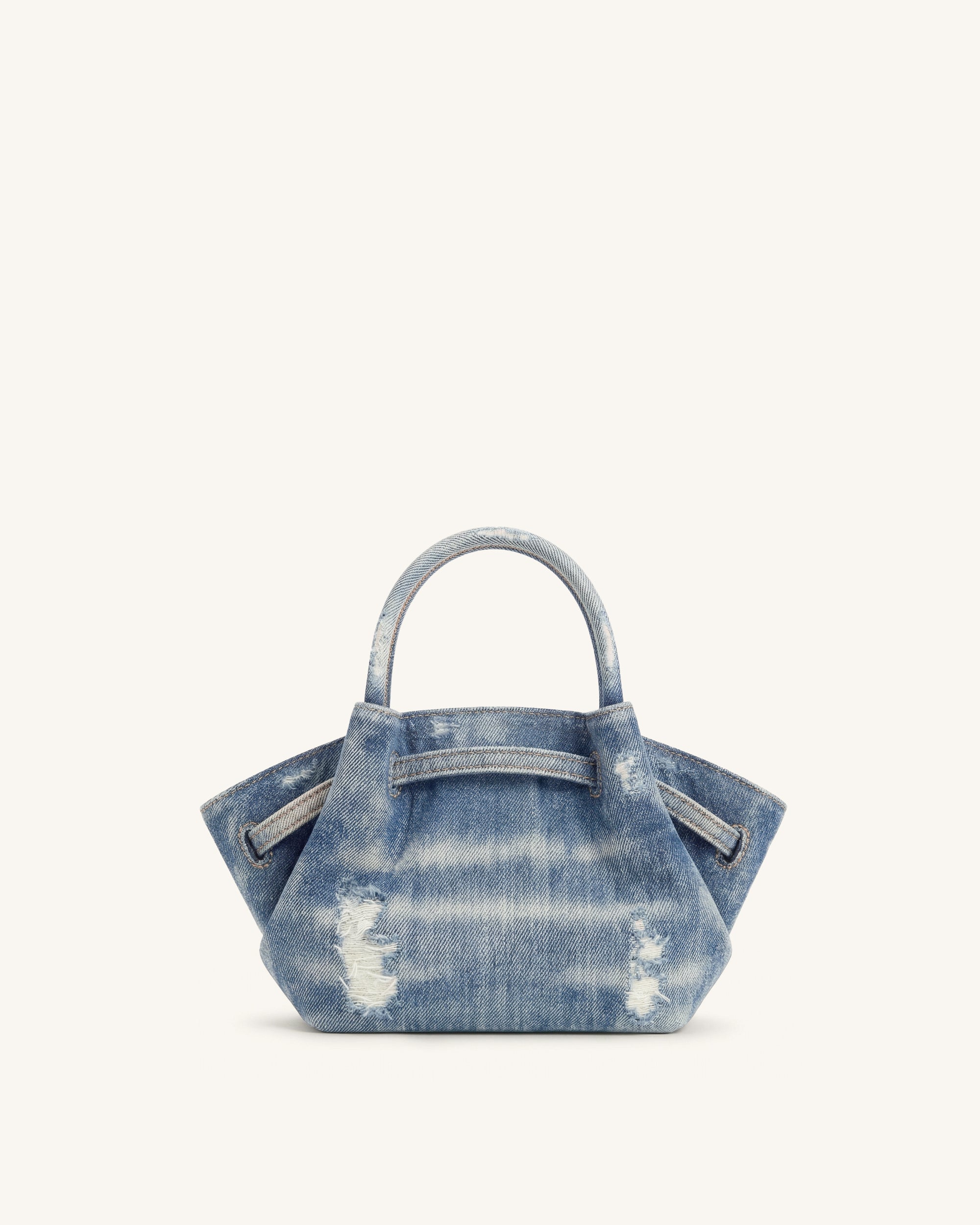 Hana Mini Sac Cabas en Denim - Bleu