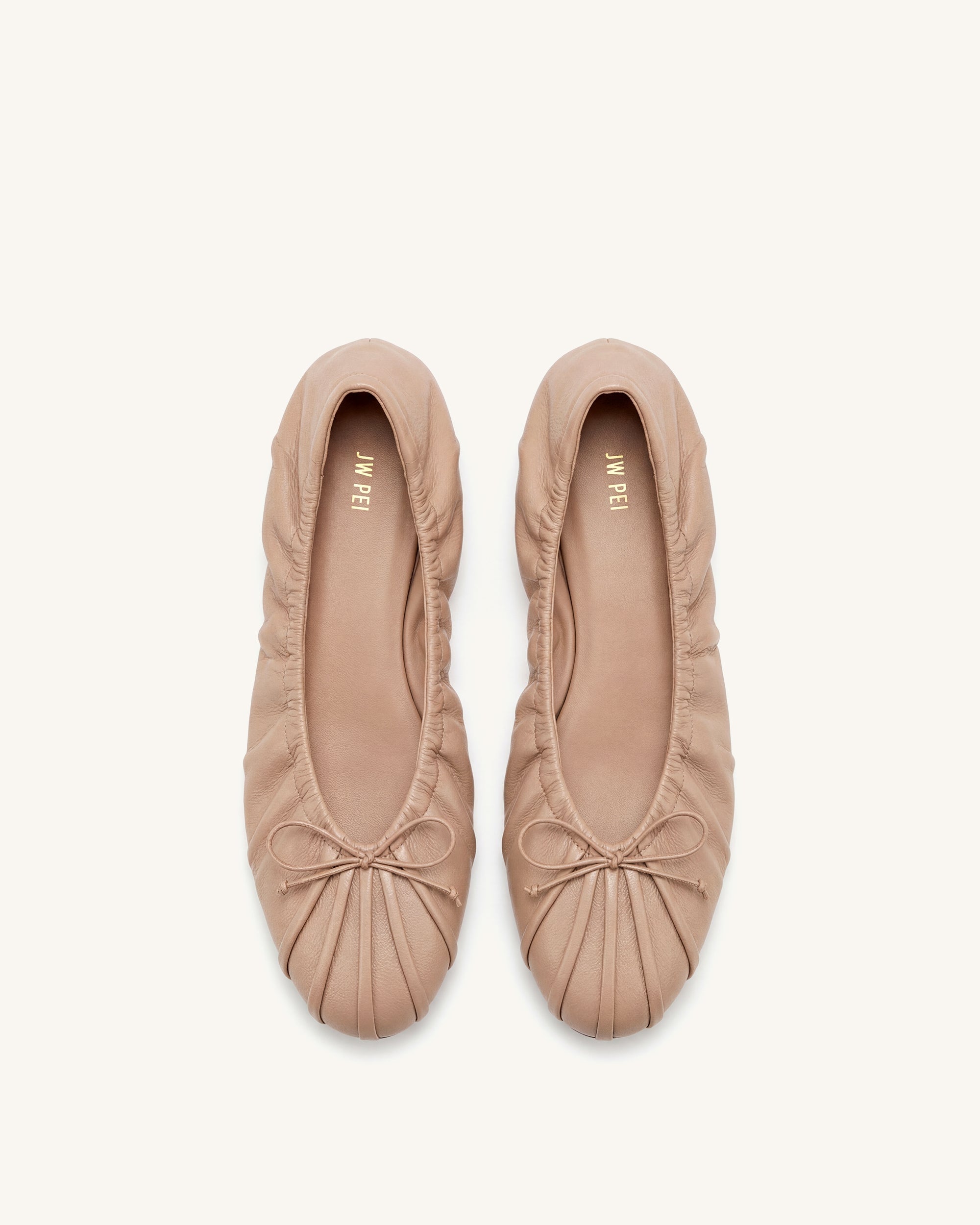 Solenne Ballerines froncées à cordon de serrage - Kaki