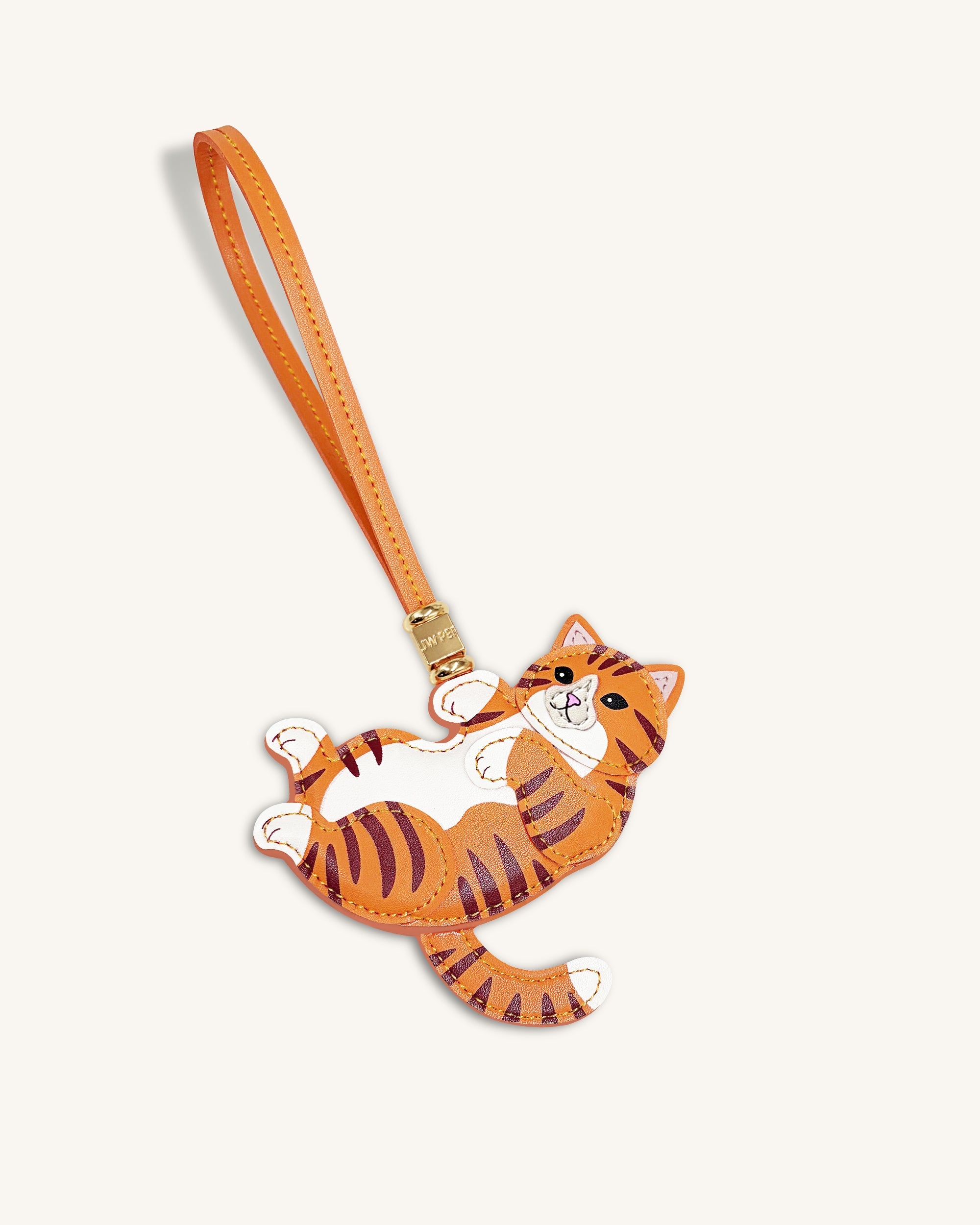Breloque sac chaton espiègle - Orange