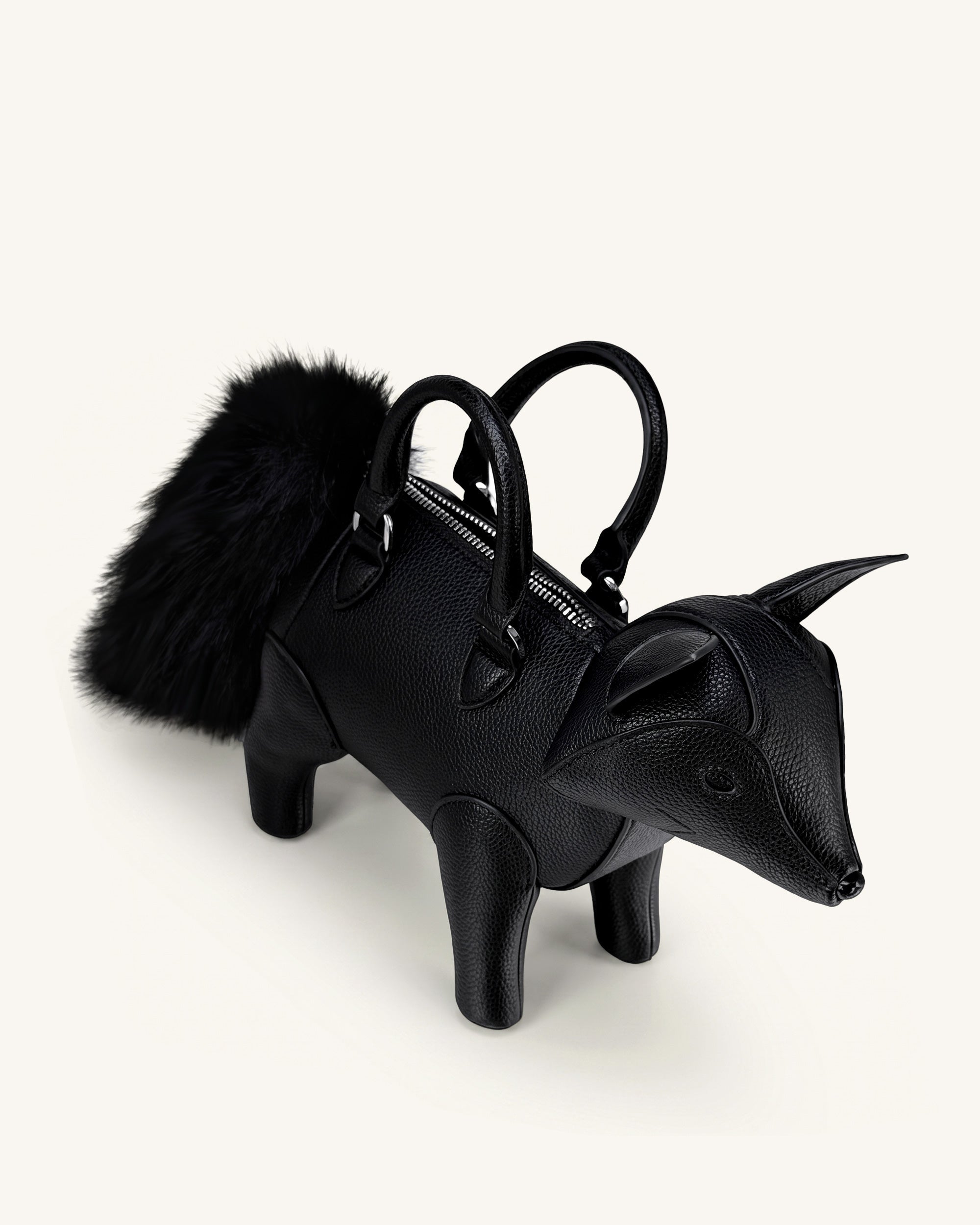 Kai Sac à poignée supérieure en forme de renard - Noir
