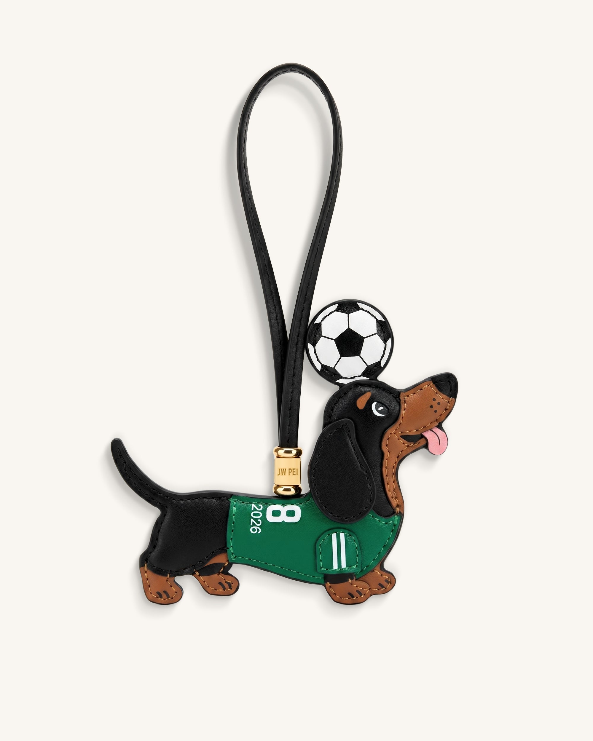 Breloque Sac Maillot de Foot Teckel Coupe du Monde - Vert