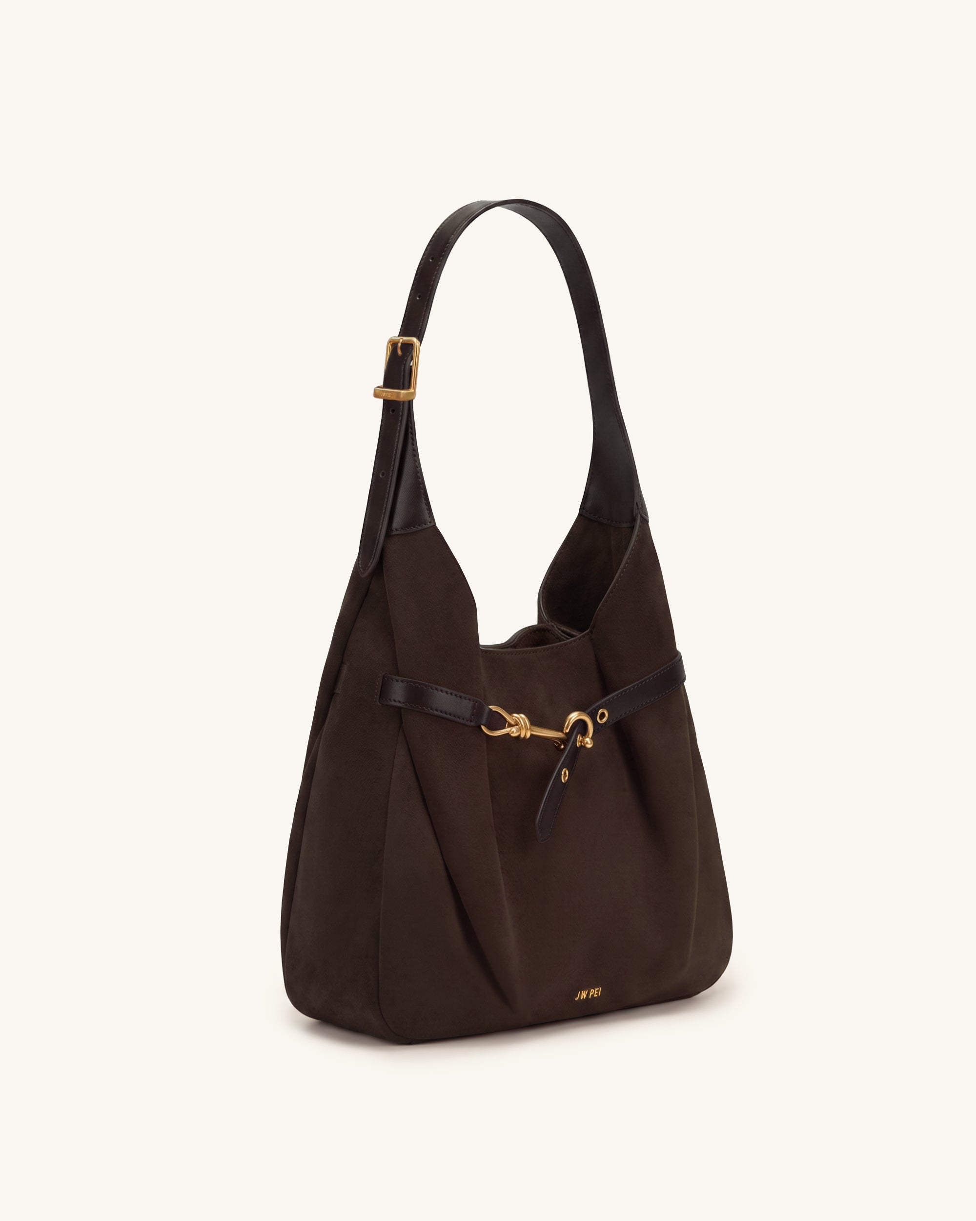Alina Sac hobo en faux suède - Marron chocolat