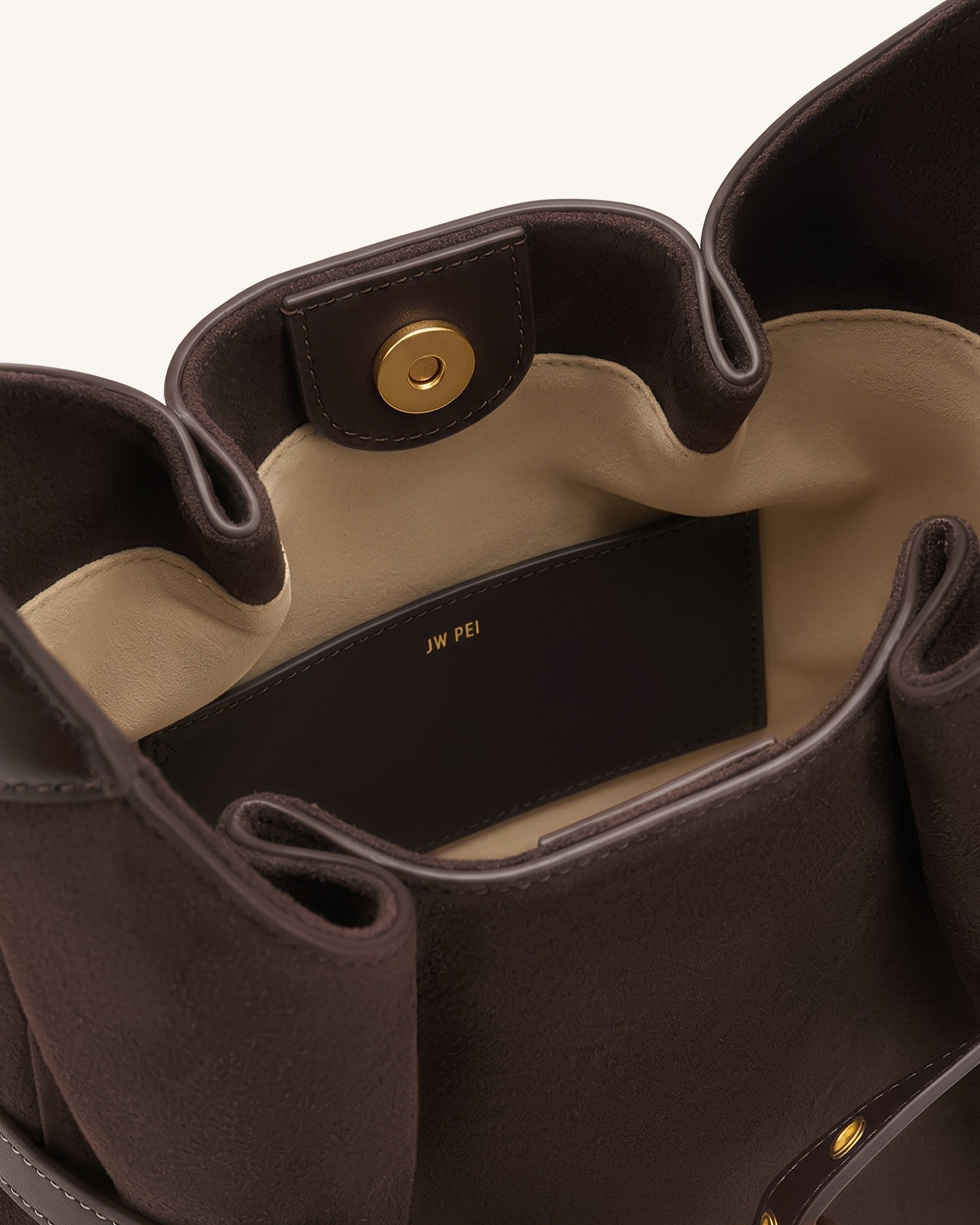 Alina Sac hobo en faux suède - Marron chocolat