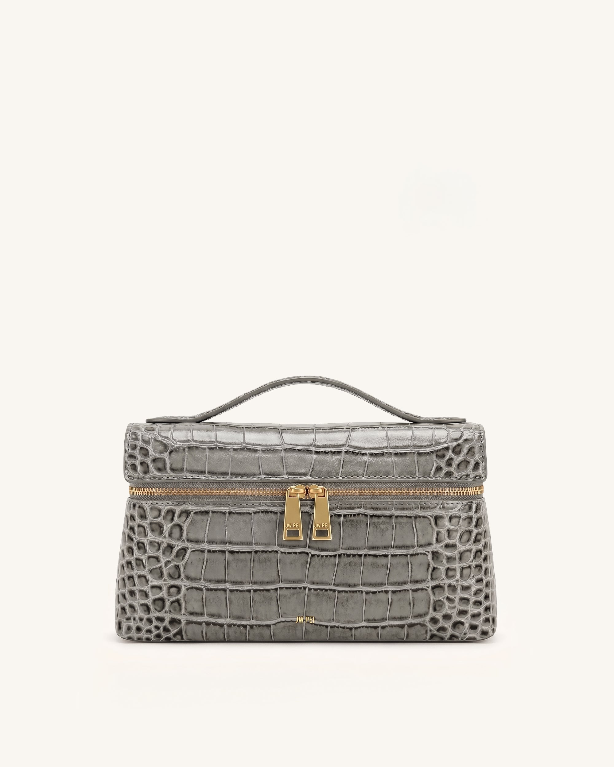 Thea Sac à poignée supérieure - Gris effet croco