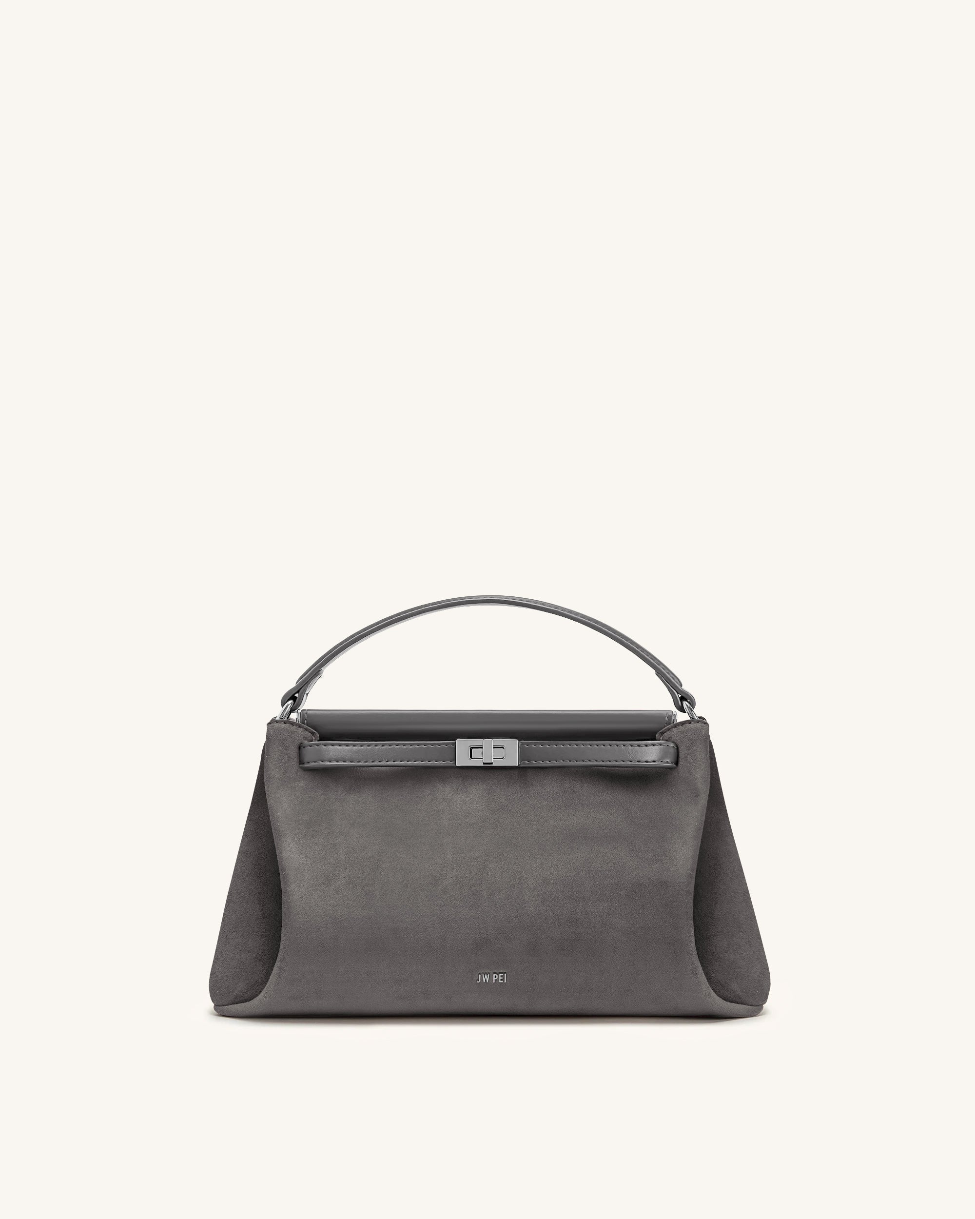 Carmen Sac à main en suédine - Gris foncé