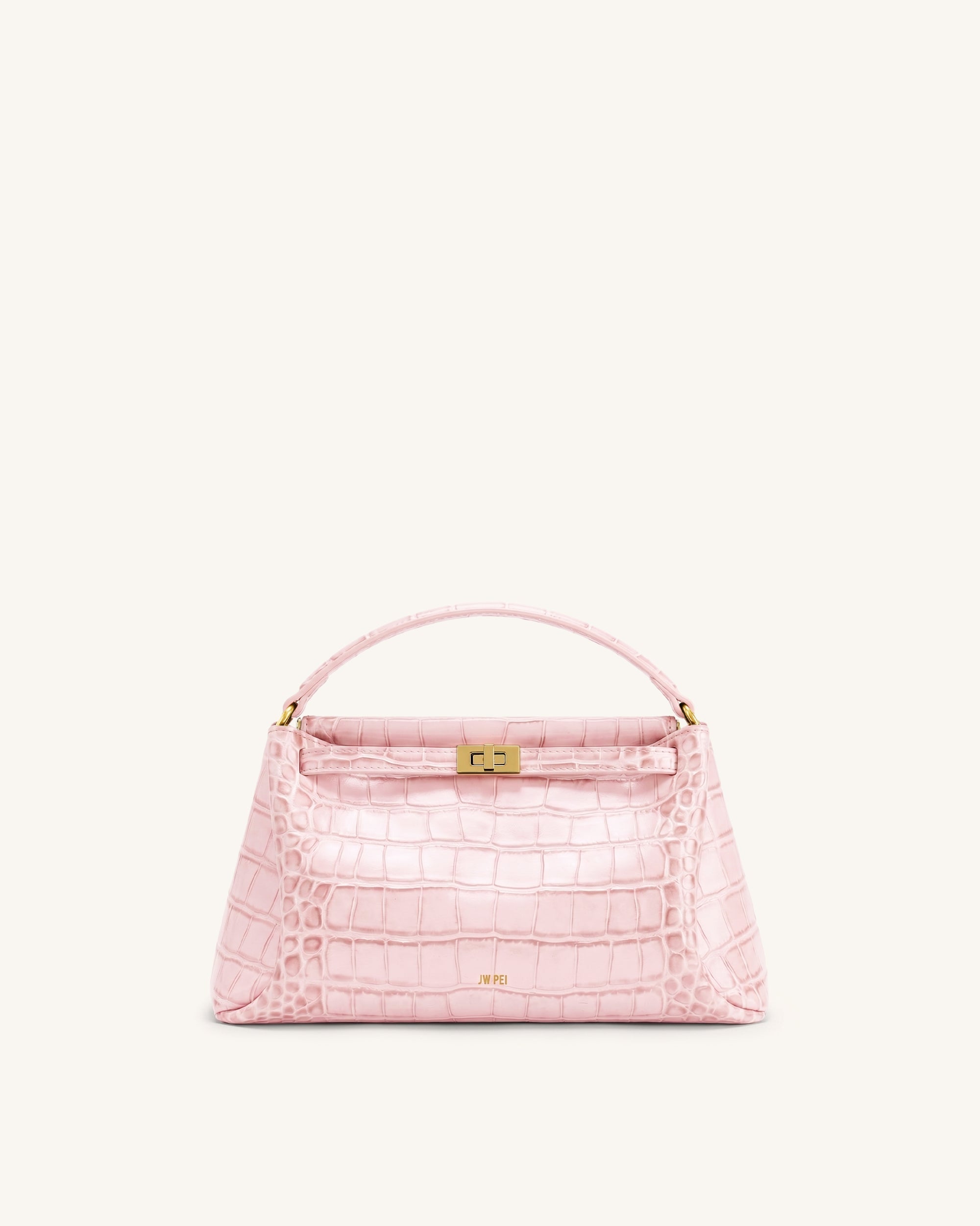 Carmen Sac à main aspect crocodile - Rose
