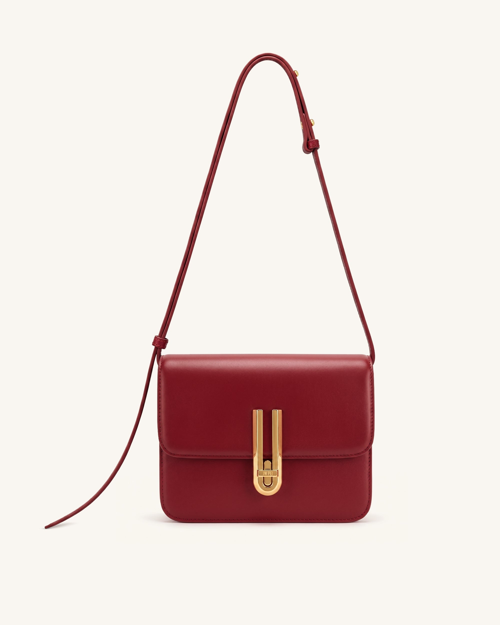 Evania Sac porté épaule à fermoir - Rouge