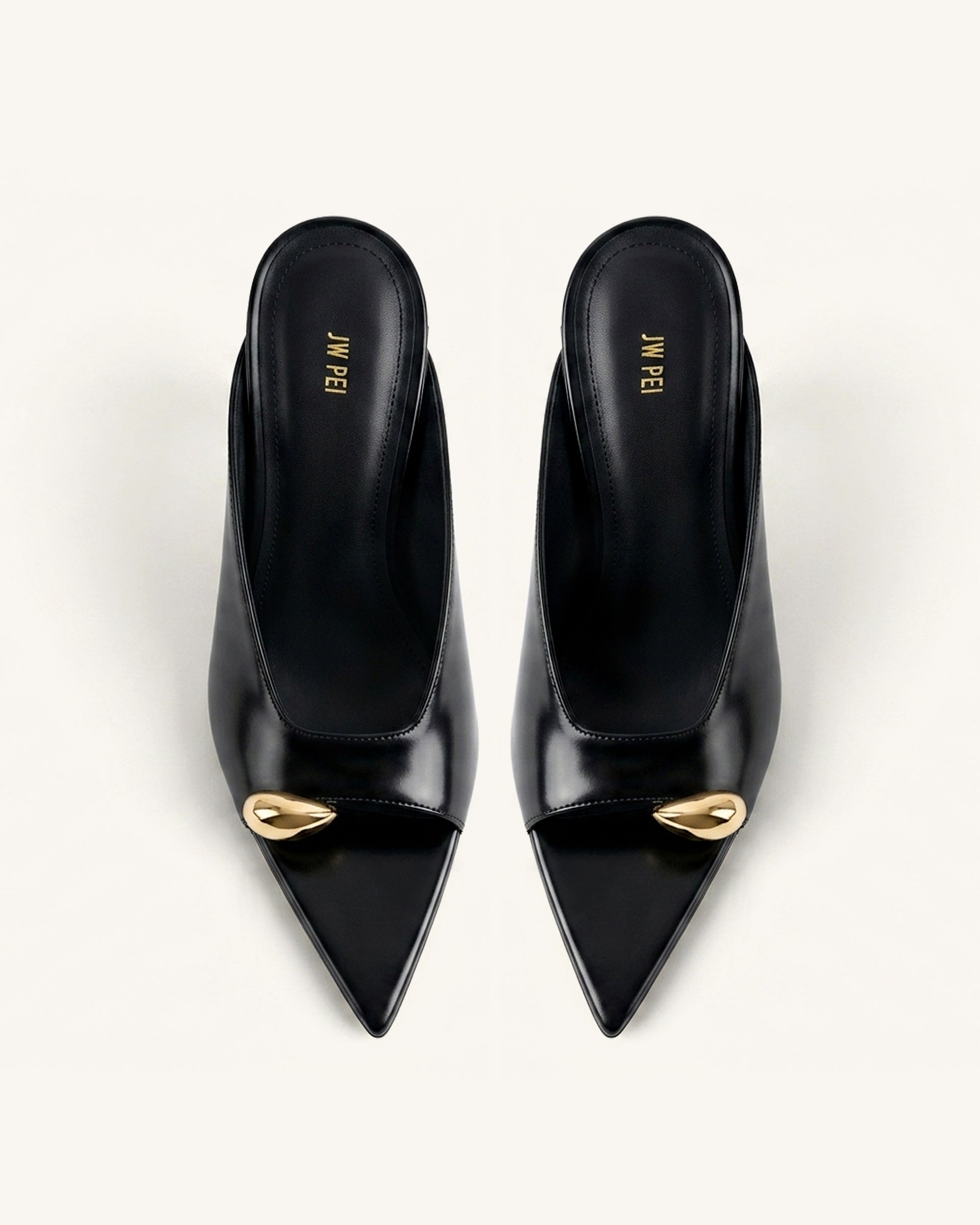 Noemi Mules à talons à bout pointu - Noir