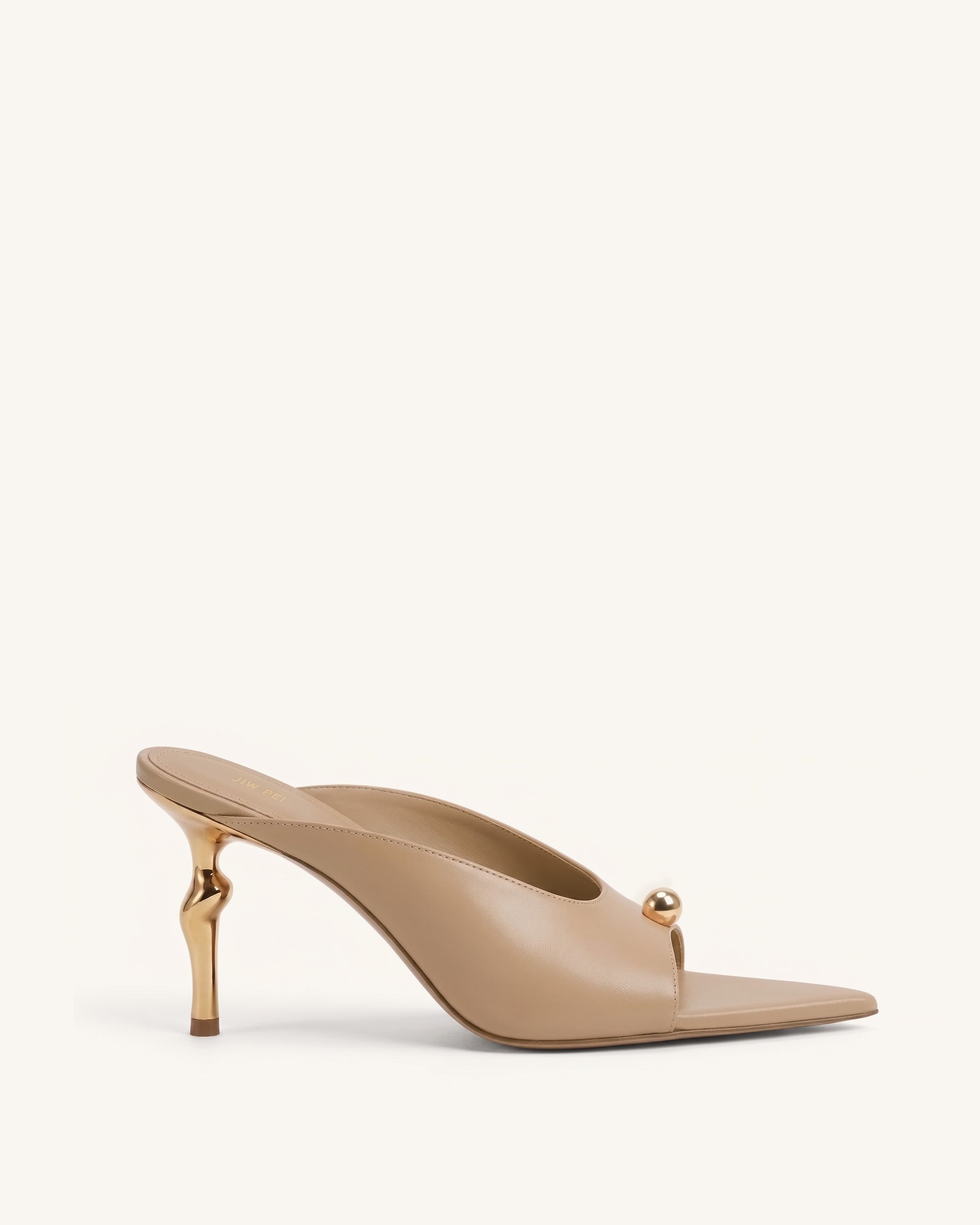 Noemi Mules à talons à bout pointu - Kaki