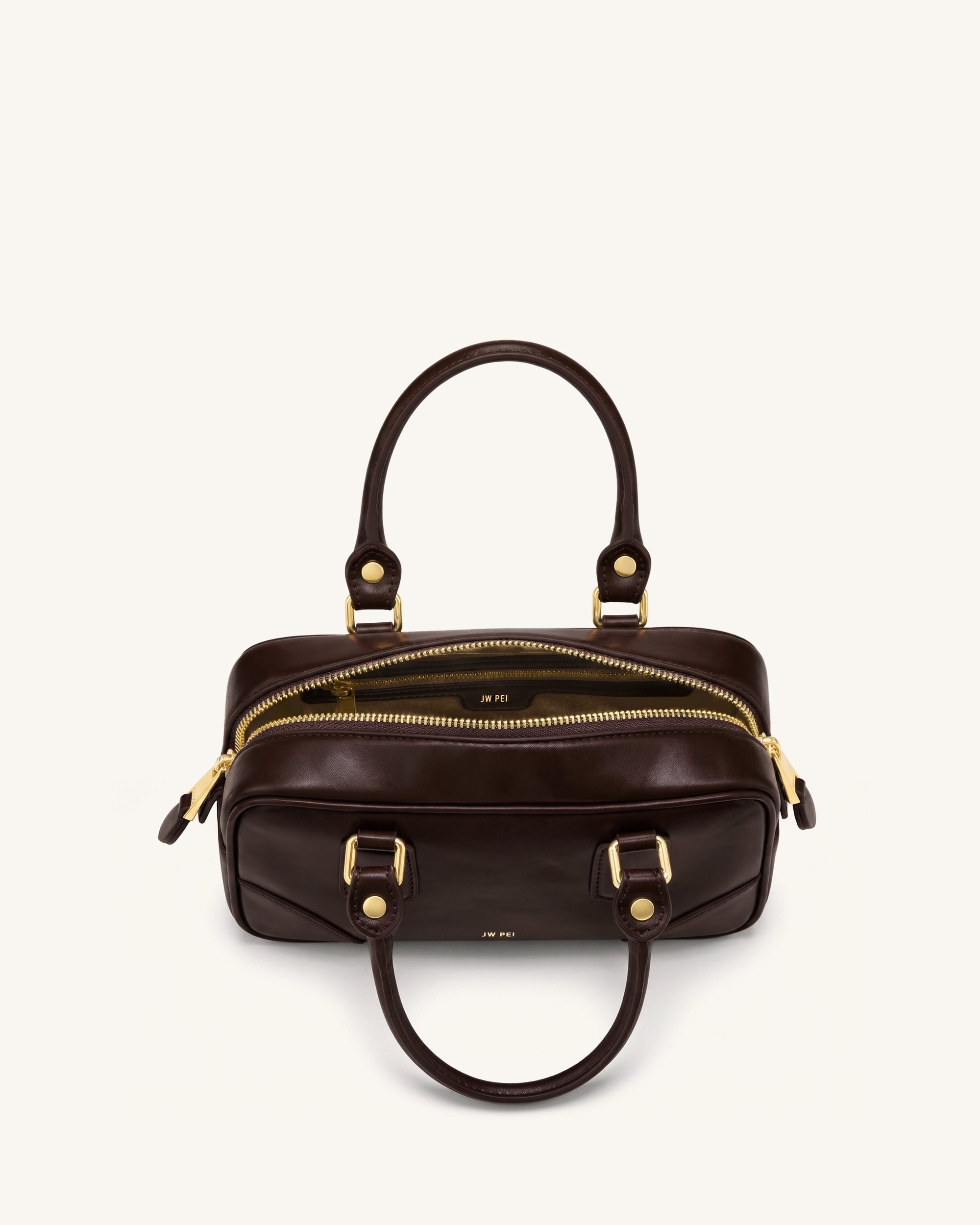 Odette Sac Boston à poignée supérieure - Marron foncé