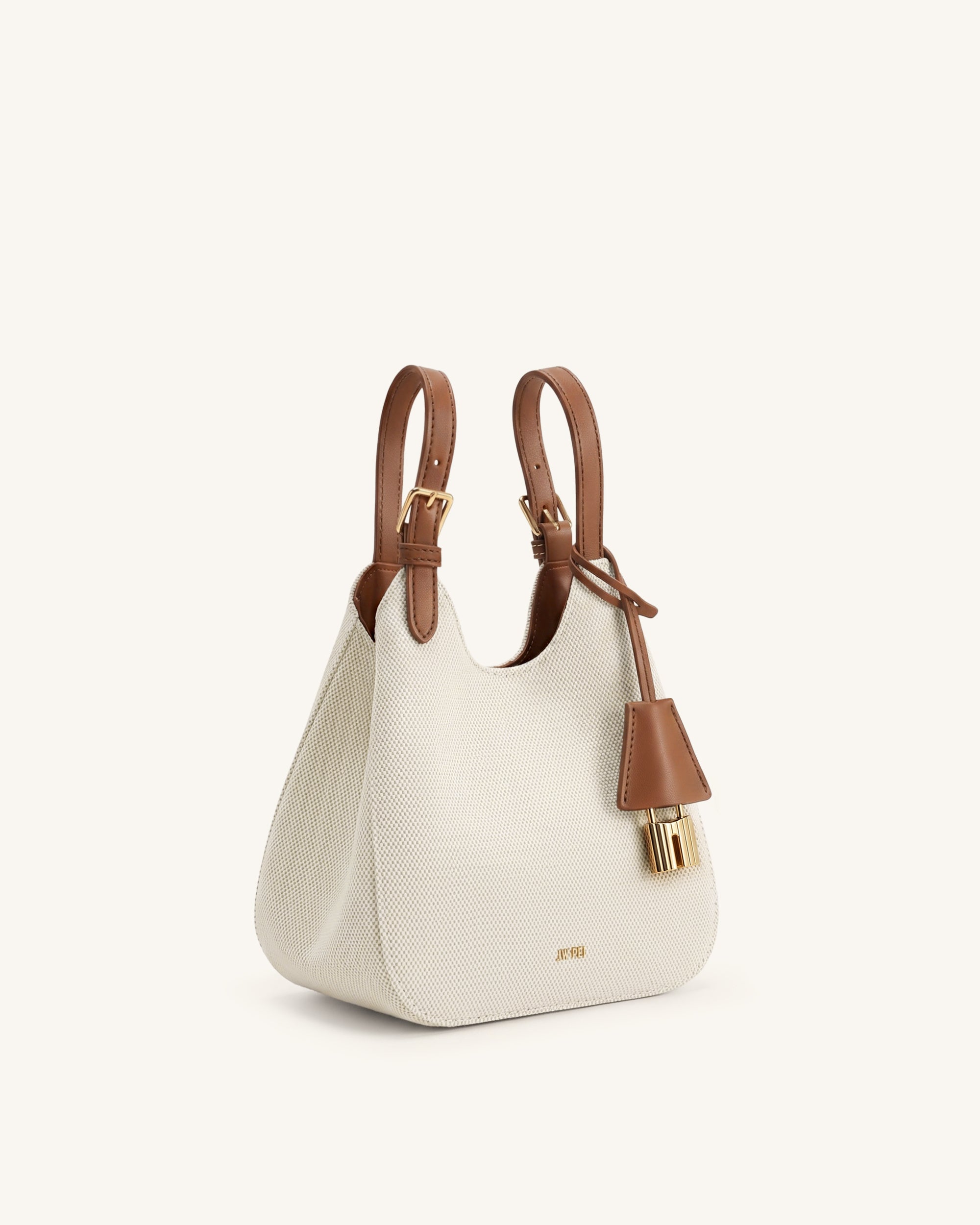 Ines Sac cabas avec cadenas - Toile marron