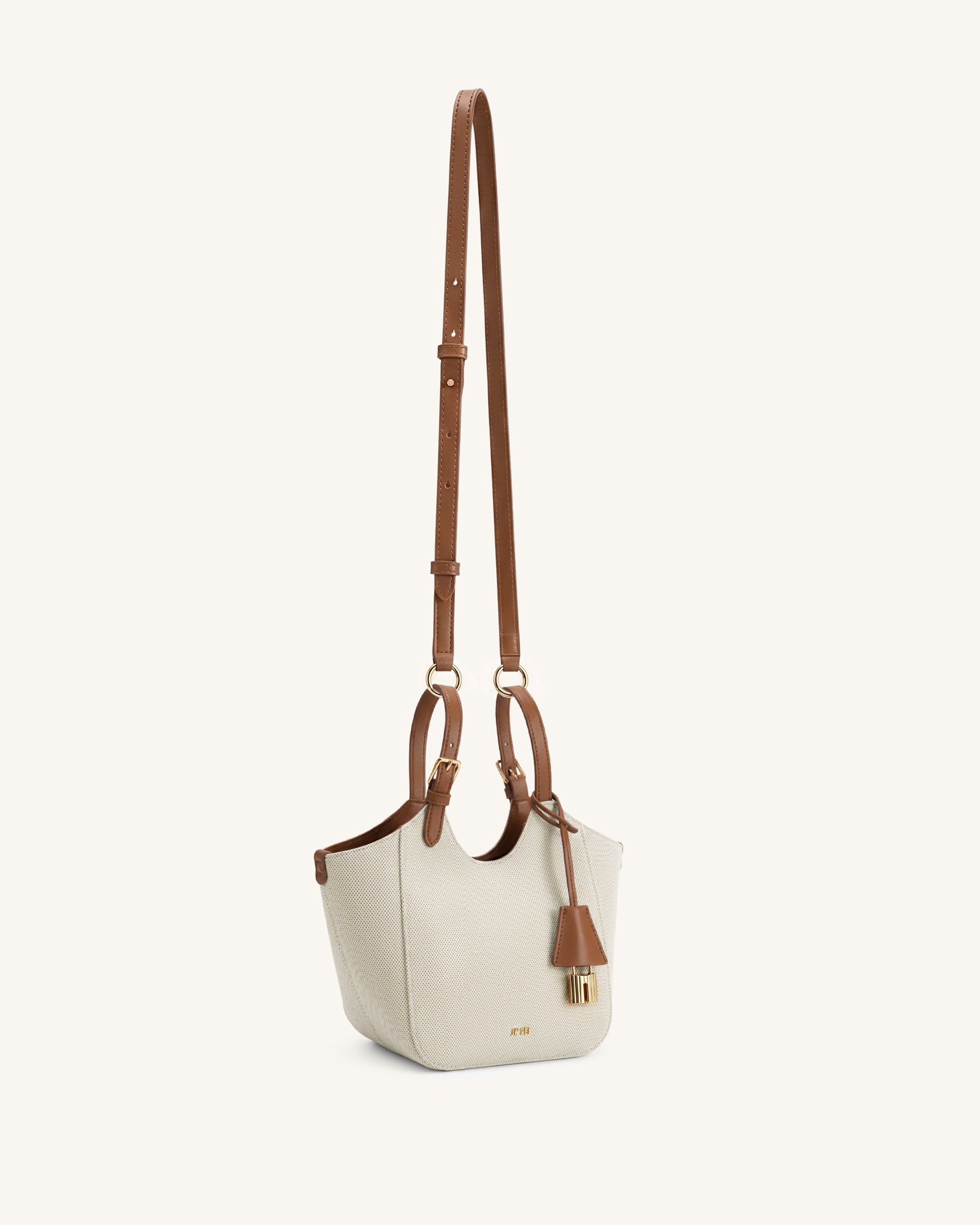 Ines Sac cabas avec cadenas - Toile marron