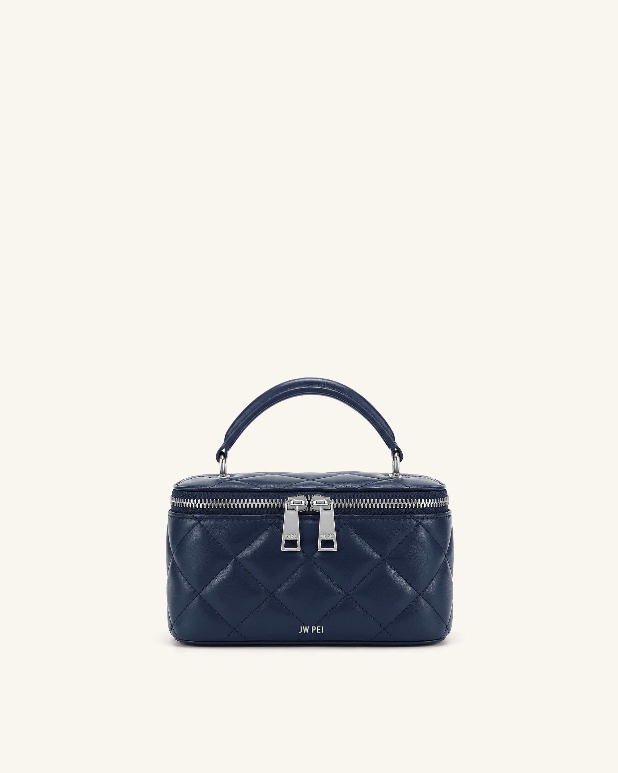 Vivienne Sac vanity matelassé à poignée supérieure - Marine