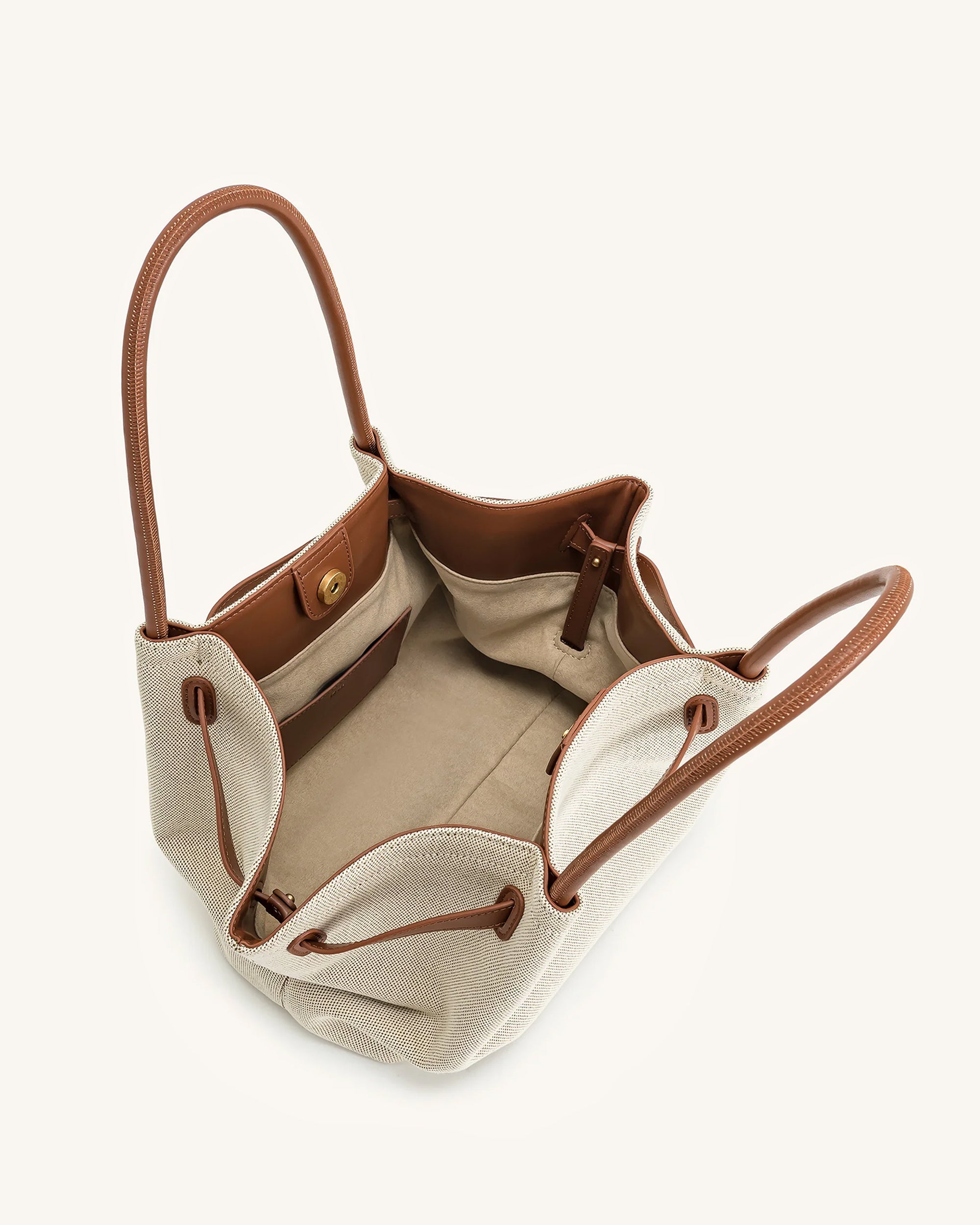 Hana Grand Sac Cabas - Toile Marron