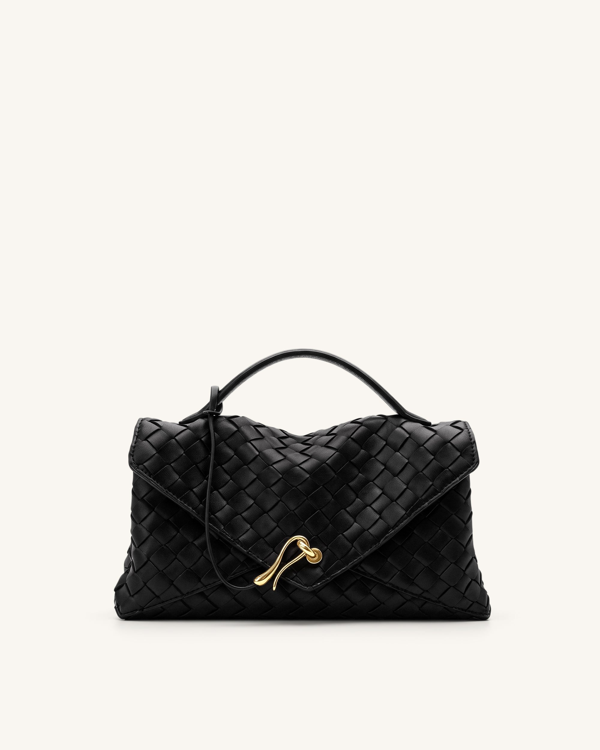 Celeste Sac pochette tissé - Noir
