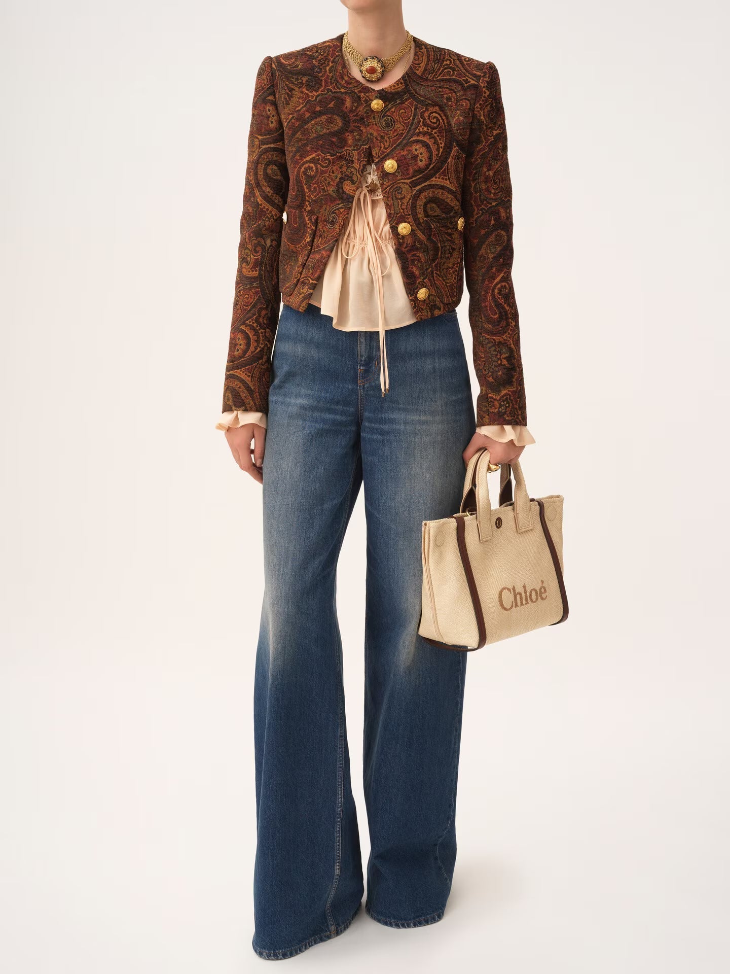 SAC CABAS CHLOÉ CARRY EN TOILE