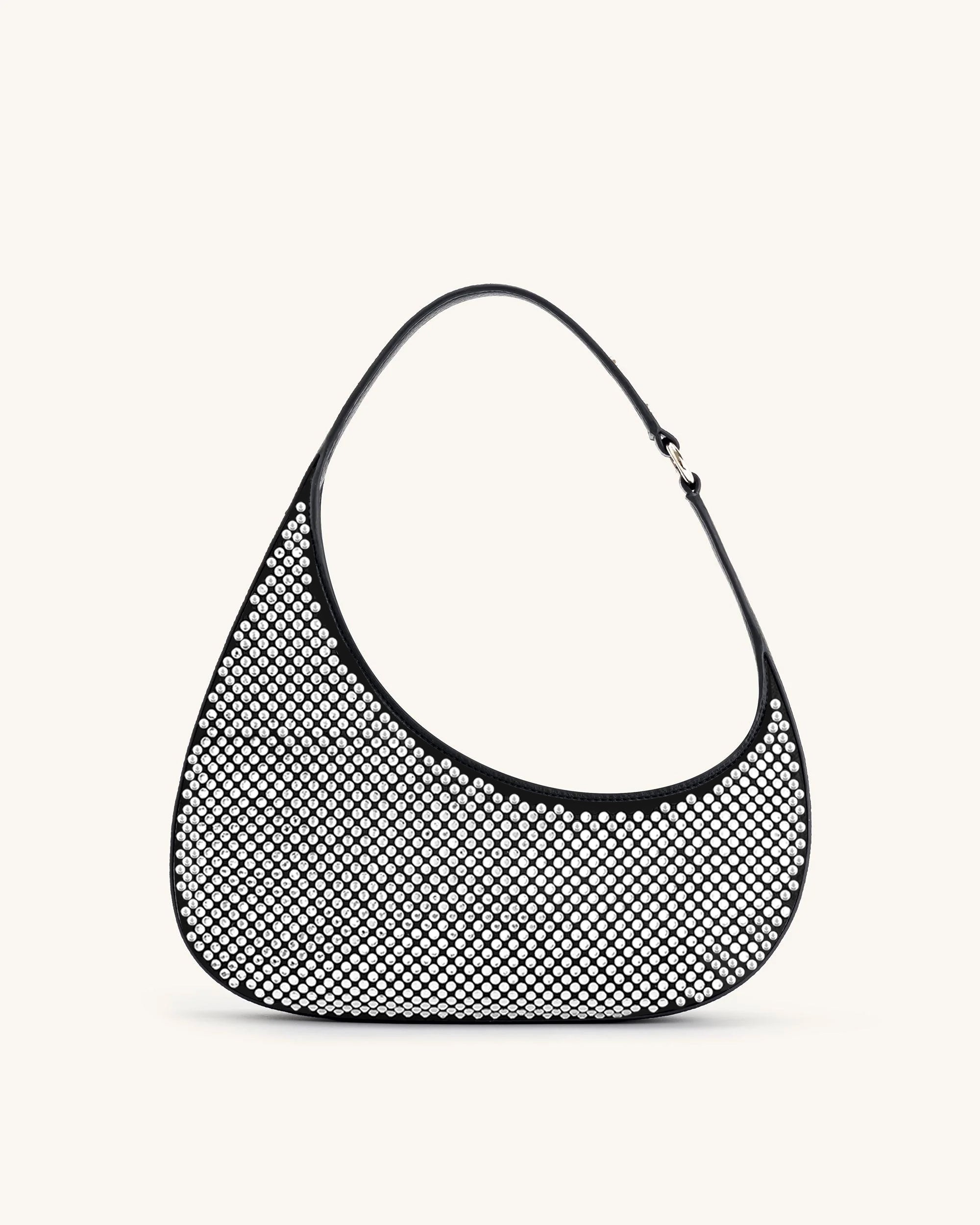 Harlee Sac bandoulière en cristal artificiel - Noir